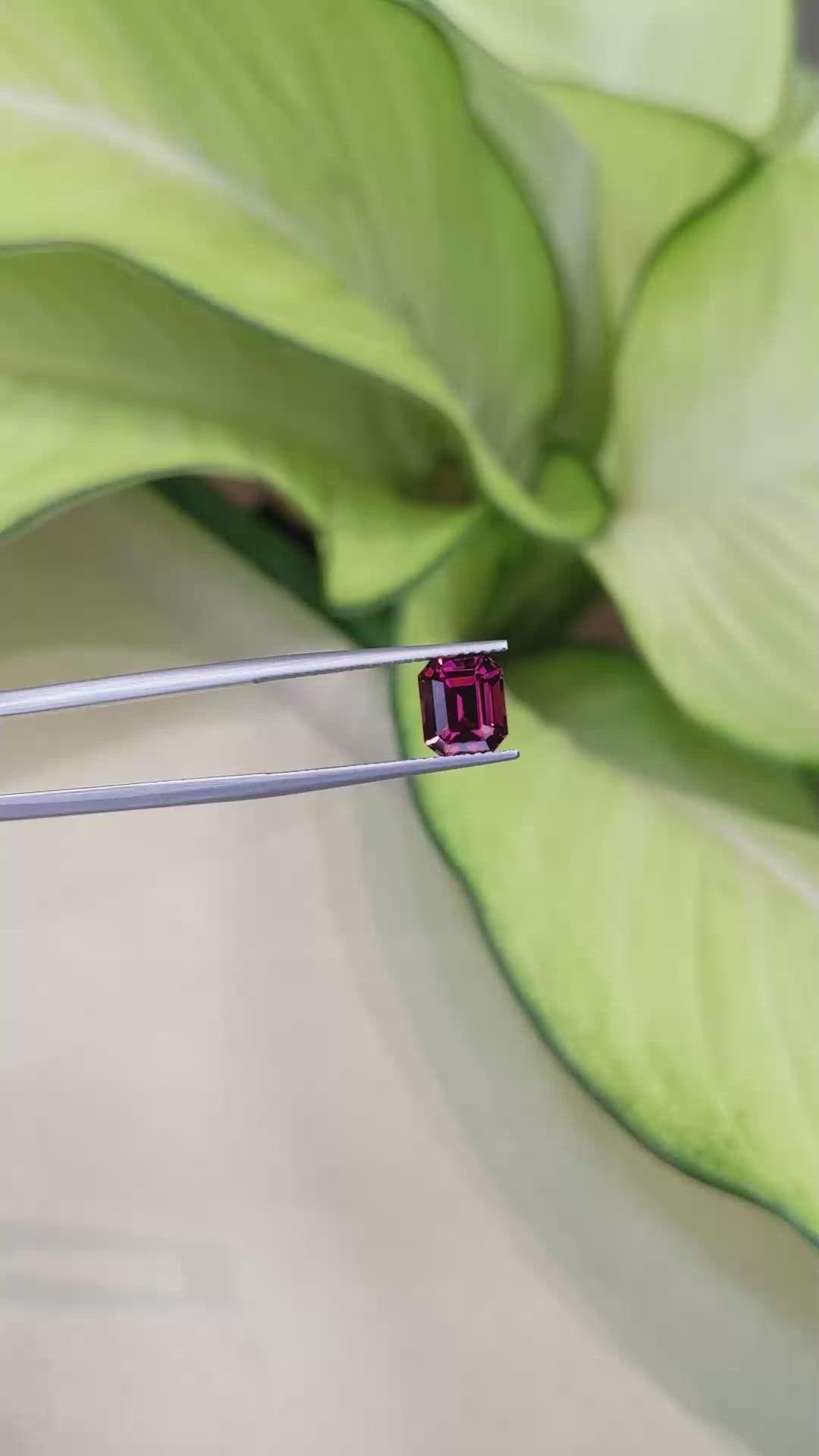 2.55 Ct. Garnet from Ceylon (Sri Lanka) Size Video