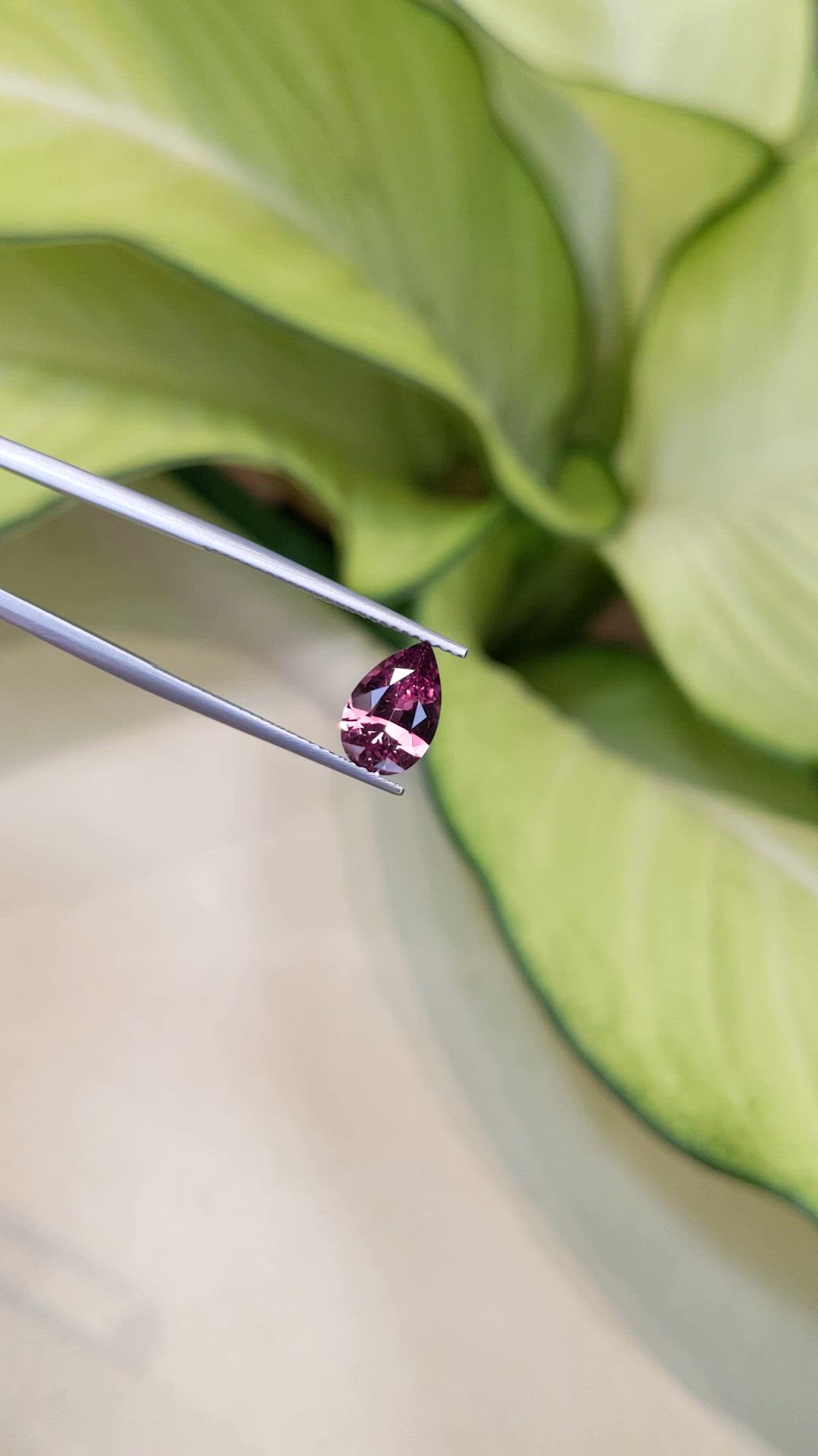 1.80 Ct. Purplish Pink Garnet from Ceylon (Sri Lanka) Size Video