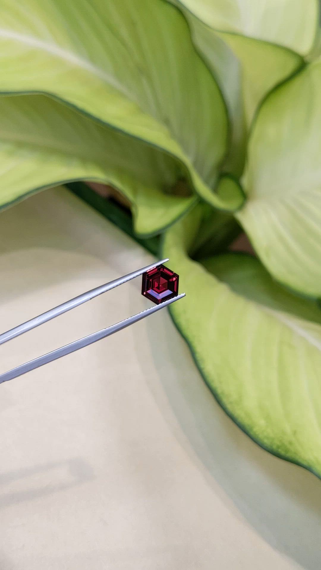 2.95 Ct. Red Garnet from Ceylon (Sri Lanka) Size Video