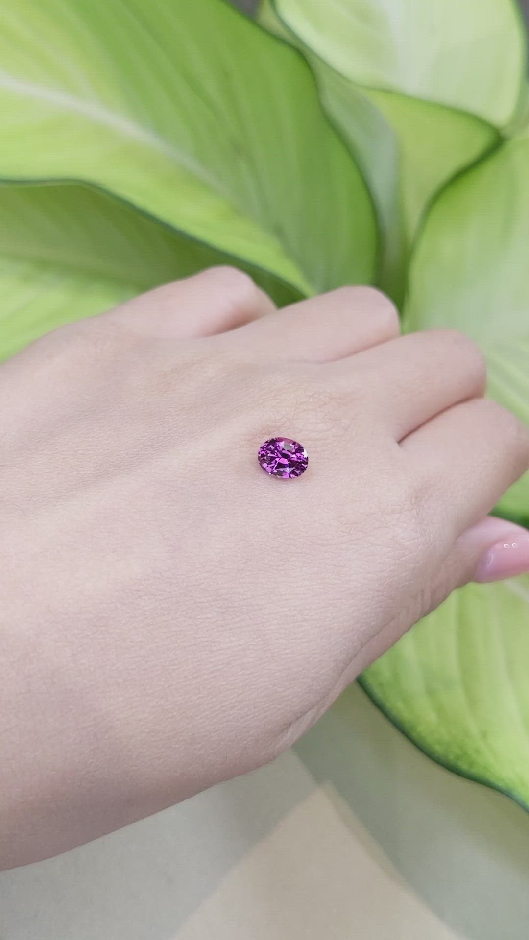 1.41 Ct. Garnet from Ceylon (Sri Lanka) Size Video