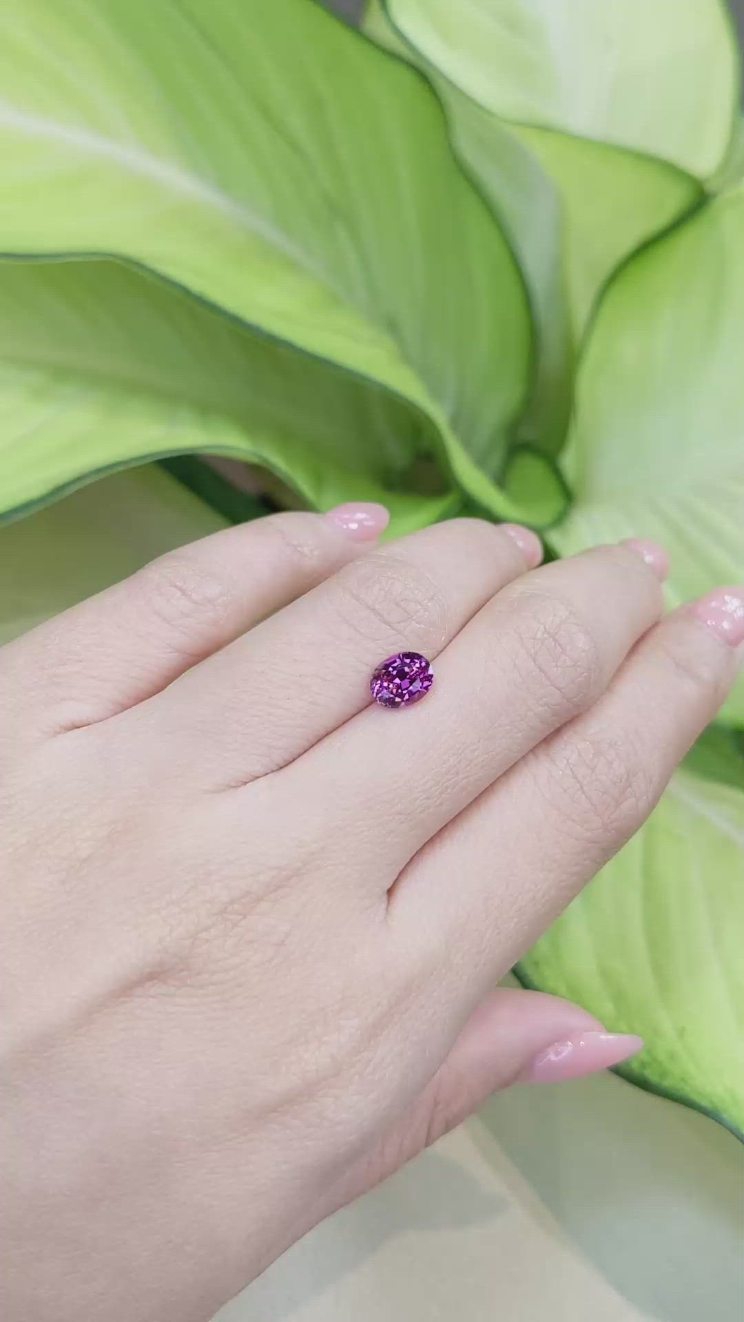 1.41 Ct. Garnet from Ceylon (Sri Lanka) Size Video