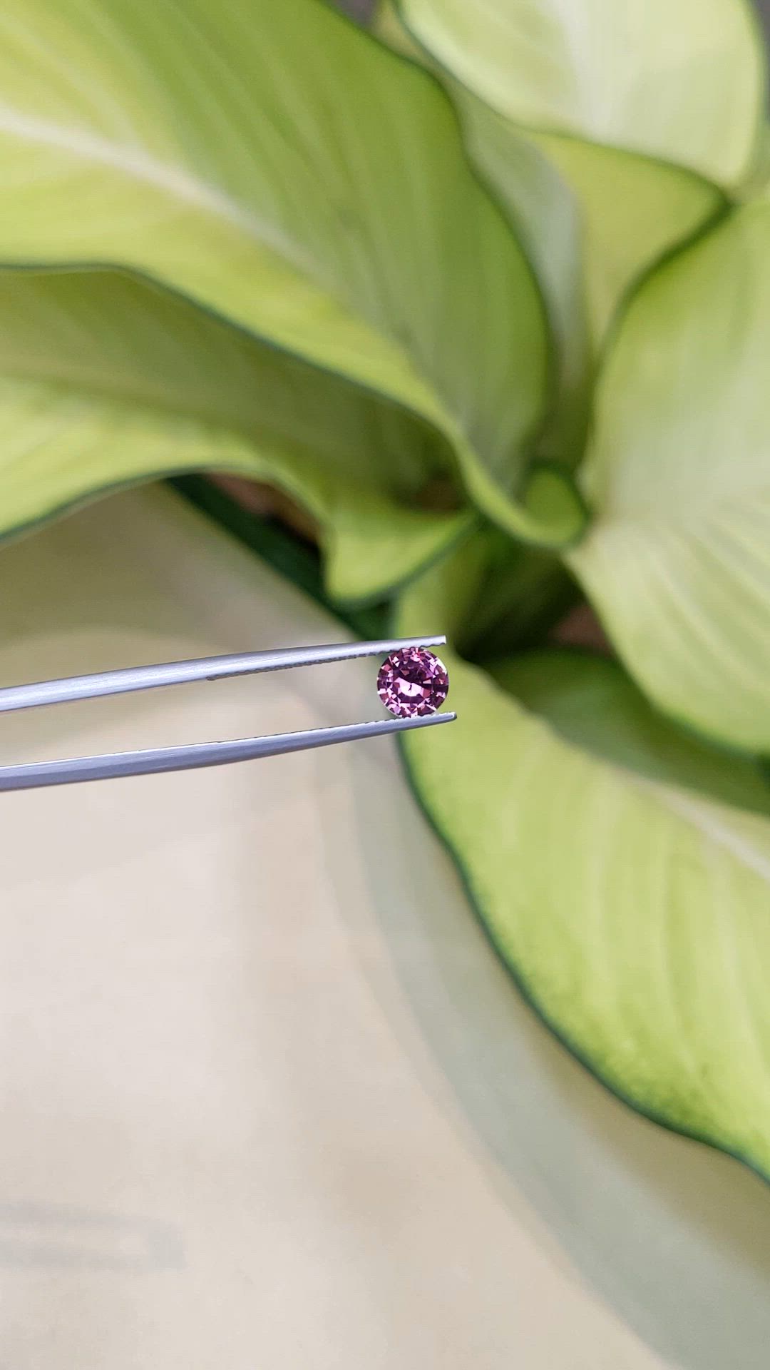 1.00 Ct. Purplish Pink Garnet from Ceylon (Sri Lanka) Size Video