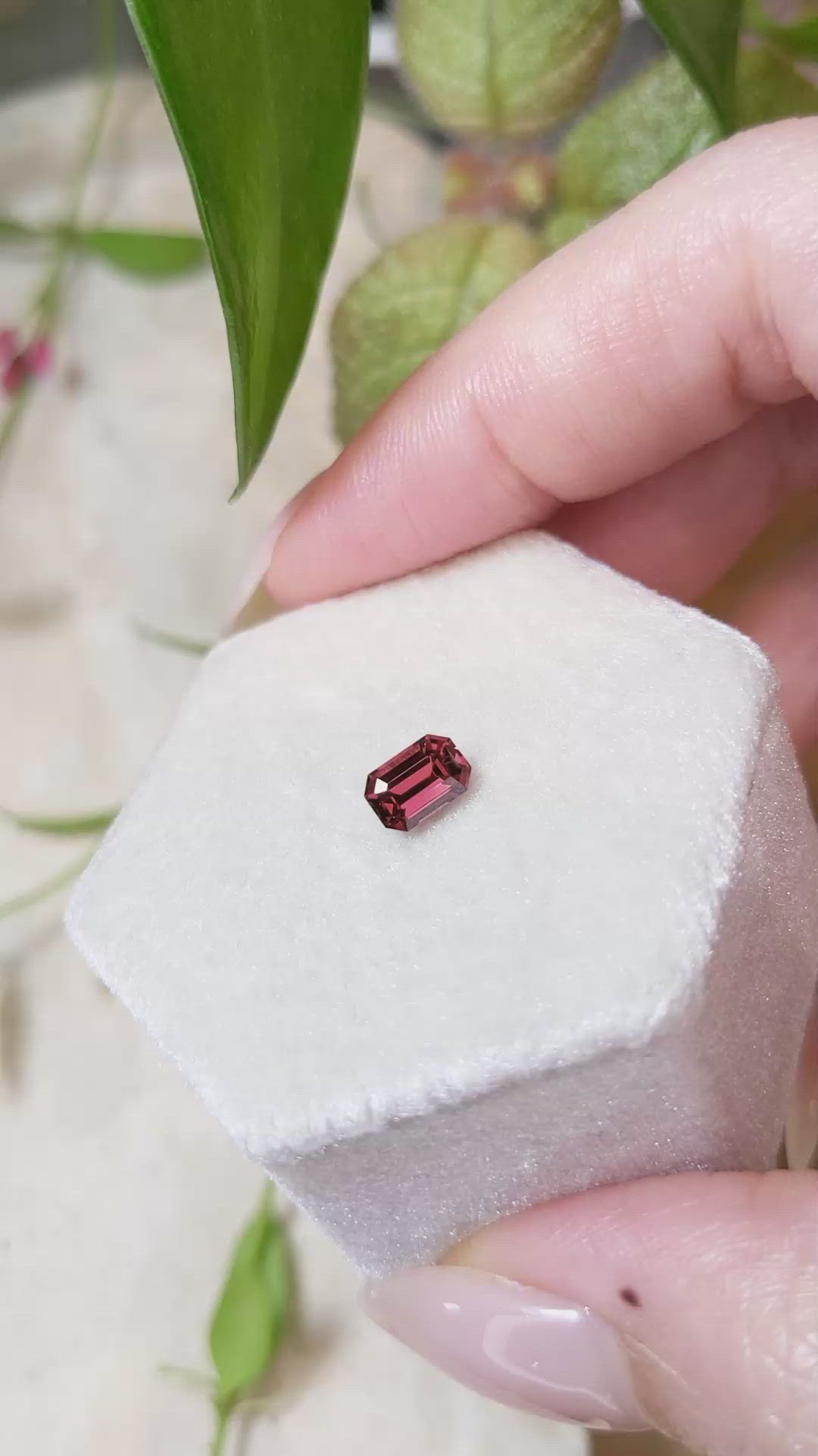 0.89 Ct. Garnet from Ceylon (Sri Lanka) Size Video