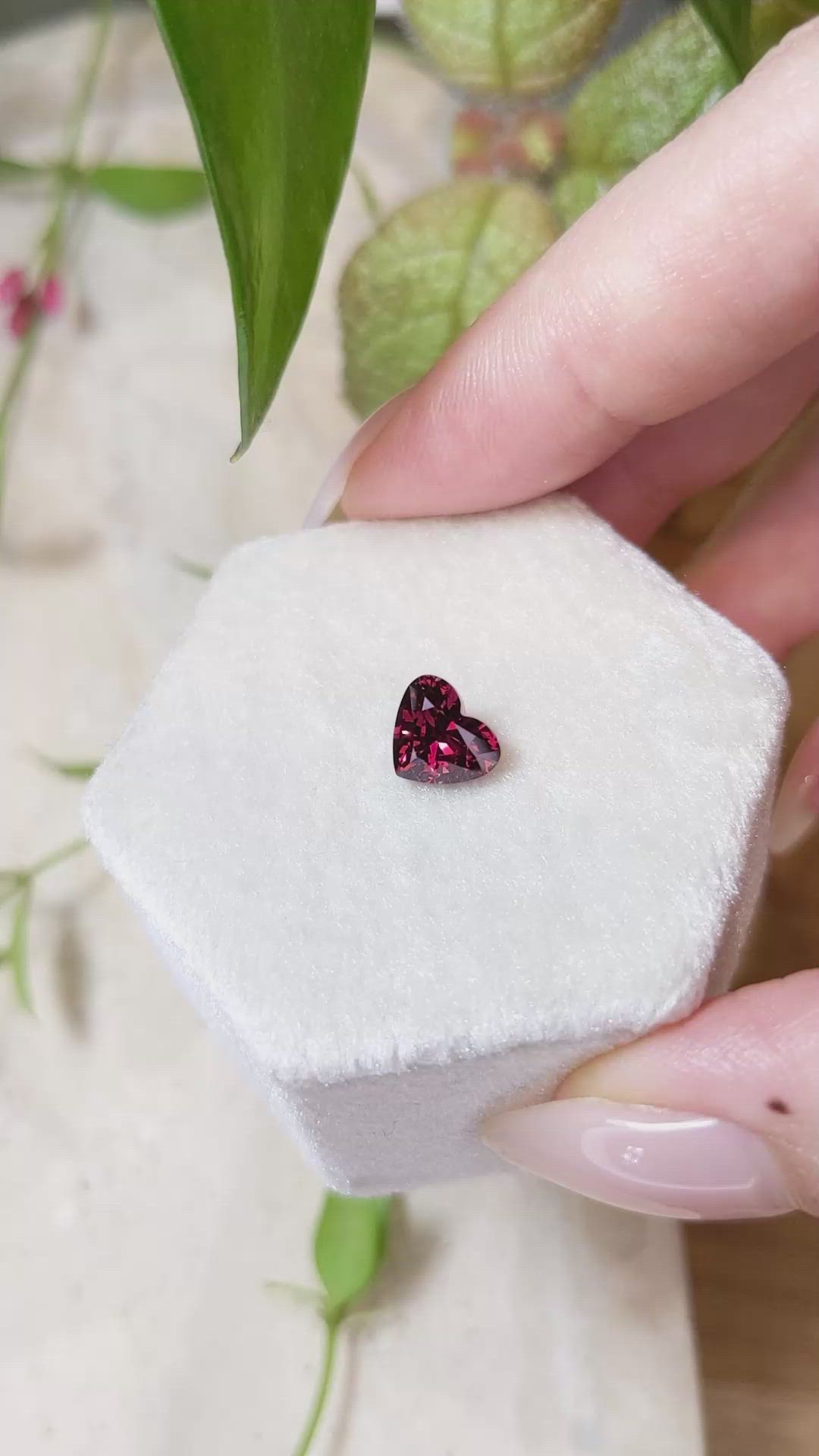 1.60 Ct. Garnet from Ceylon (Sri Lanka) Size Video