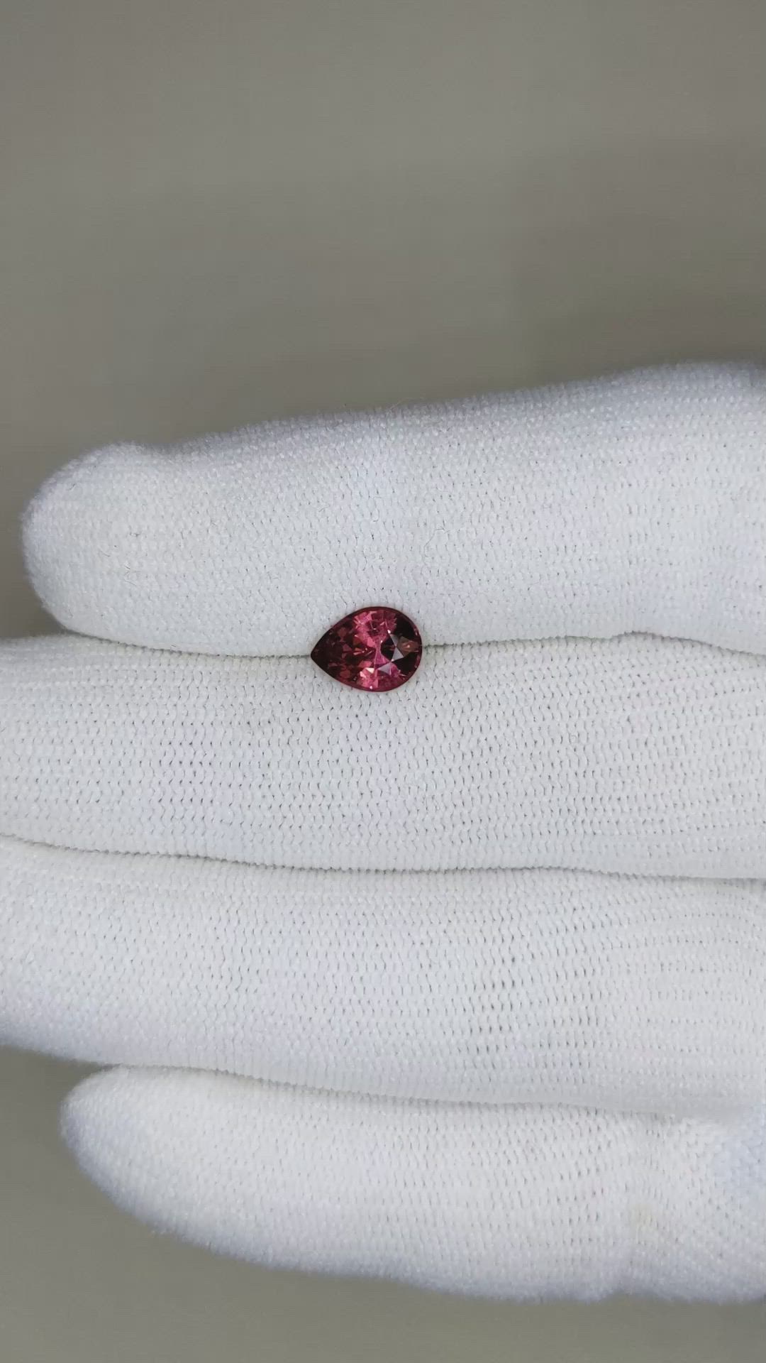 1.15 Ct. Garnet from Ceylon (Sri Lanka) Size Video