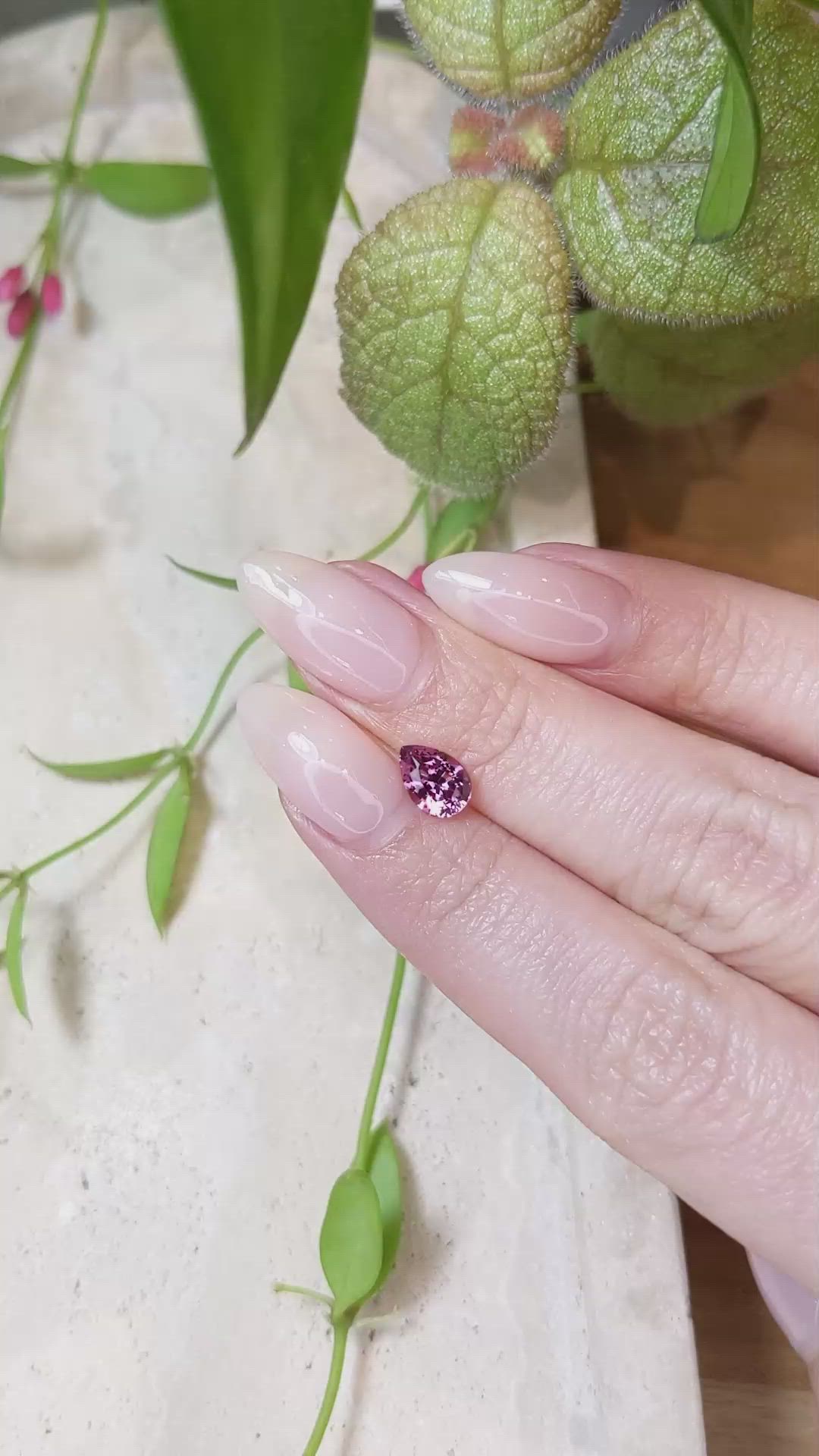 1.20 Ct. Garnet from Ceylon (Sri Lanka) Size Video