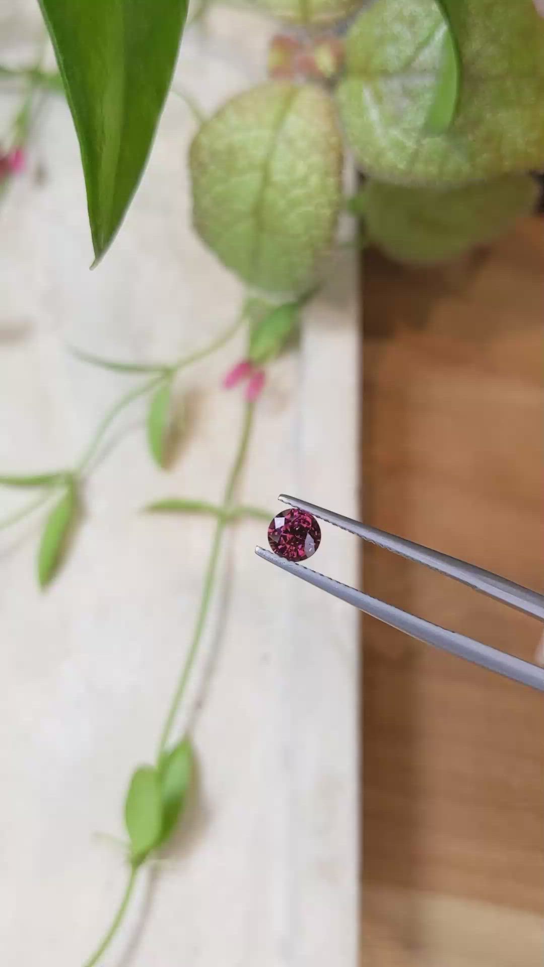 0.70 Ct. Garnet from Ceylon (Sri Lanka) Size Video