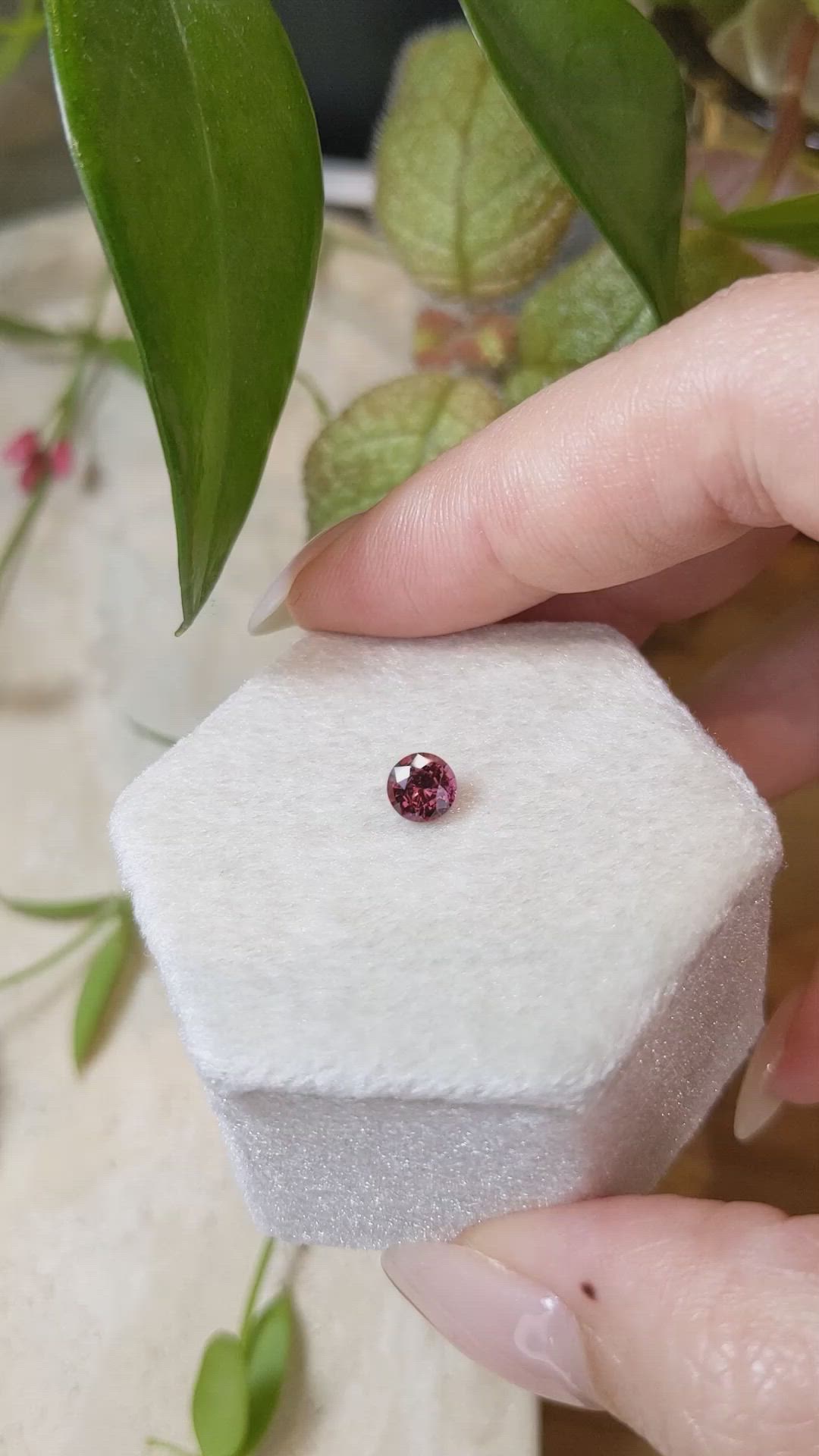 0.70 Ct. Garnet from Ceylon (Sri Lanka) Size Video