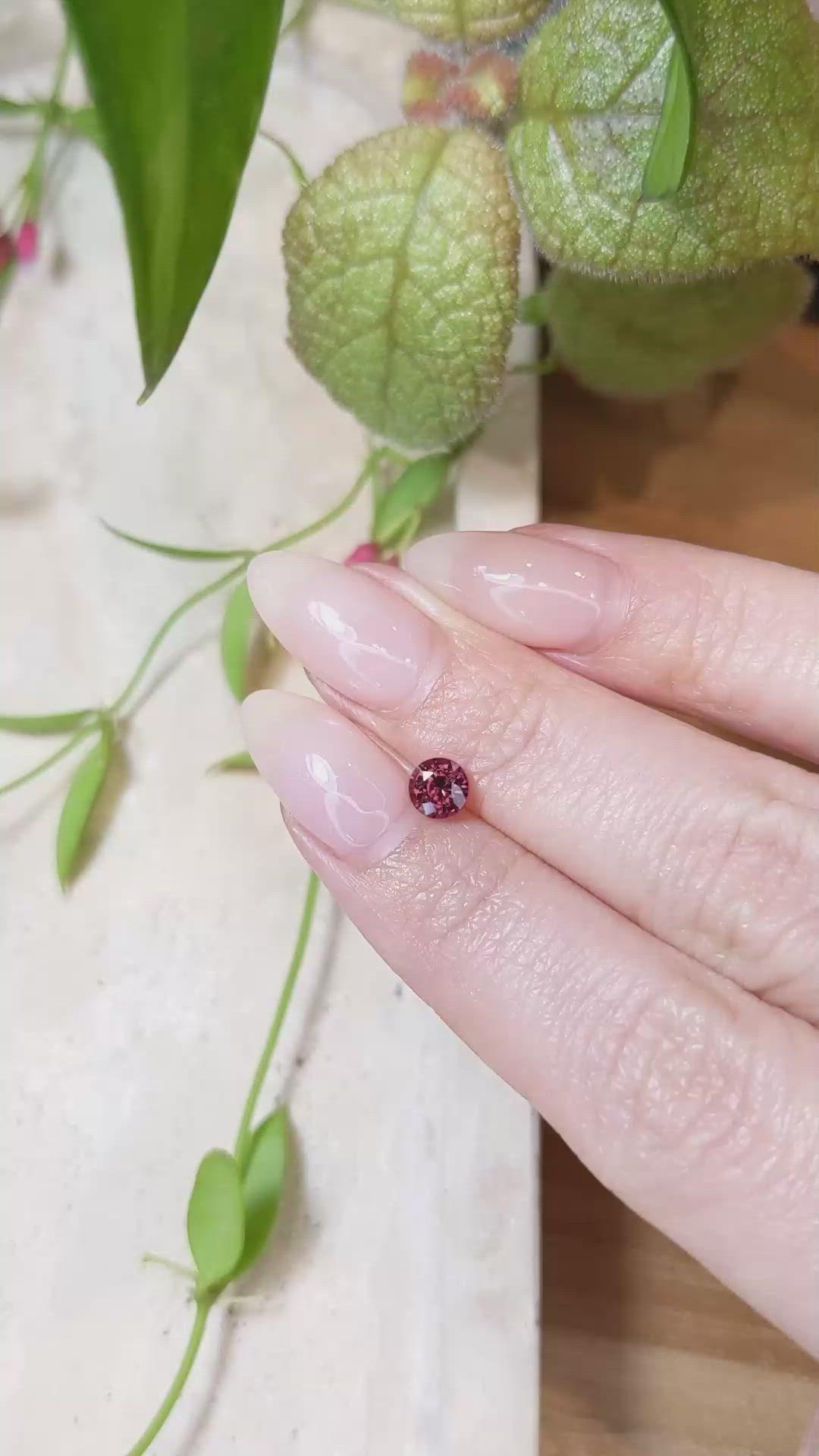 0.70 Ct. Garnet from Ceylon (Sri Lanka) Size Video