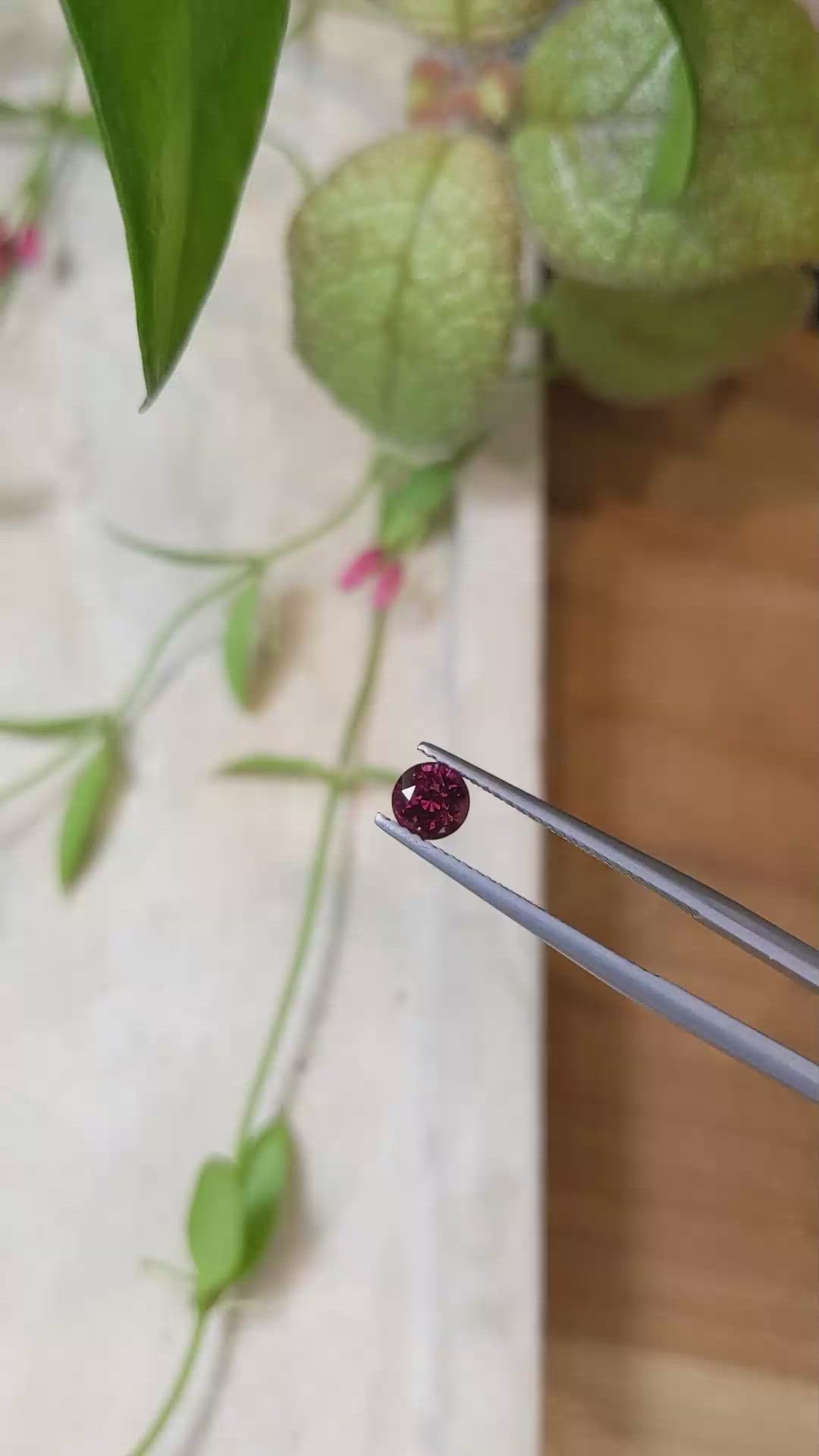 0.76 Ct. Garnet from Ceylon (Sri Lanka) Size Video