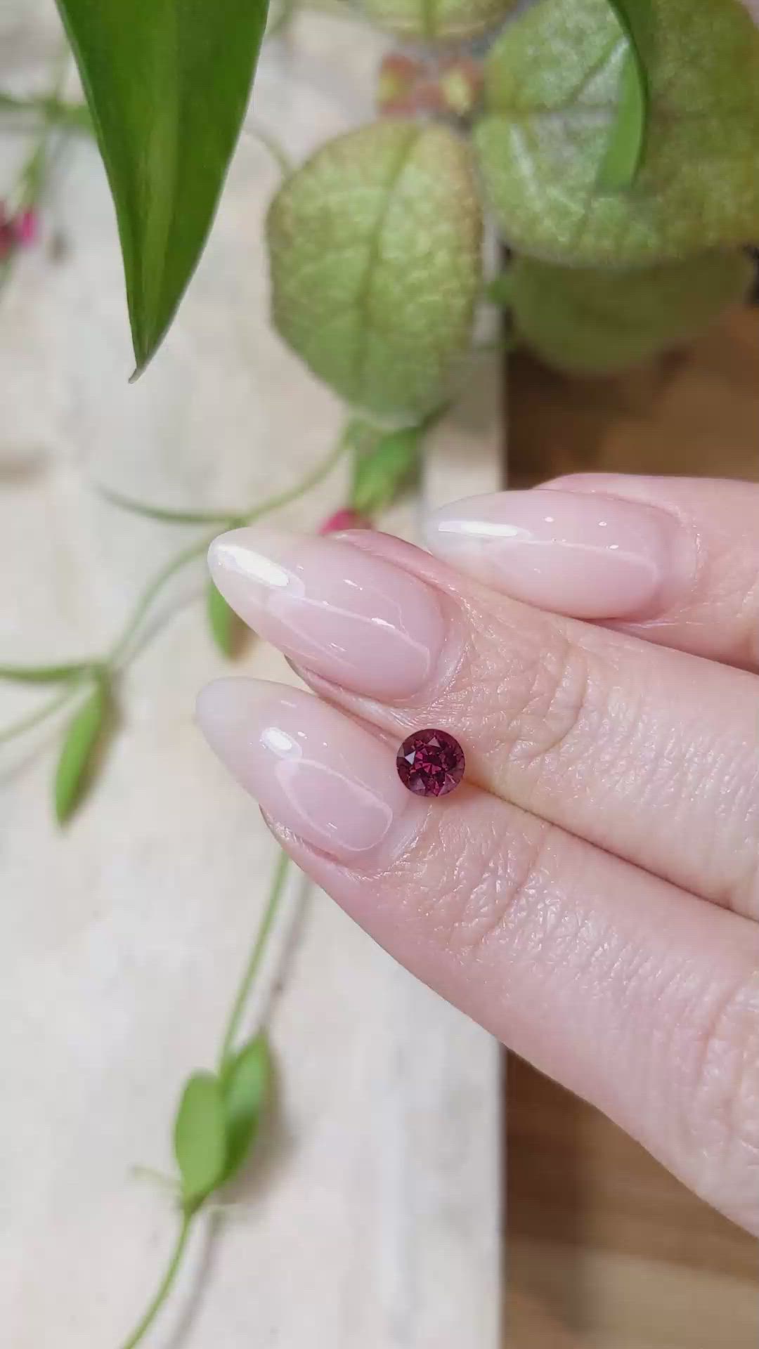 0.76 Ct. Garnet from Ceylon (Sri Lanka) Size Video