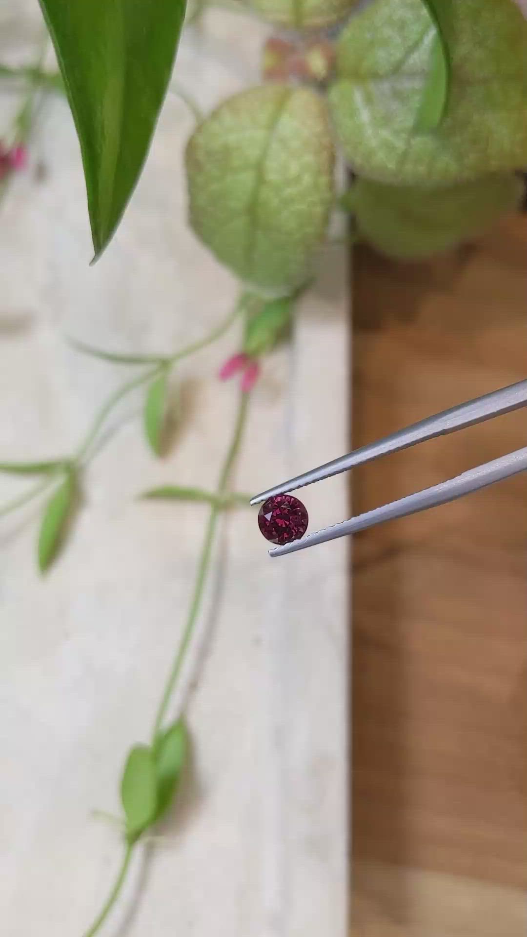 0.76 Ct. Garnet from Ceylon (Sri Lanka) Size Video