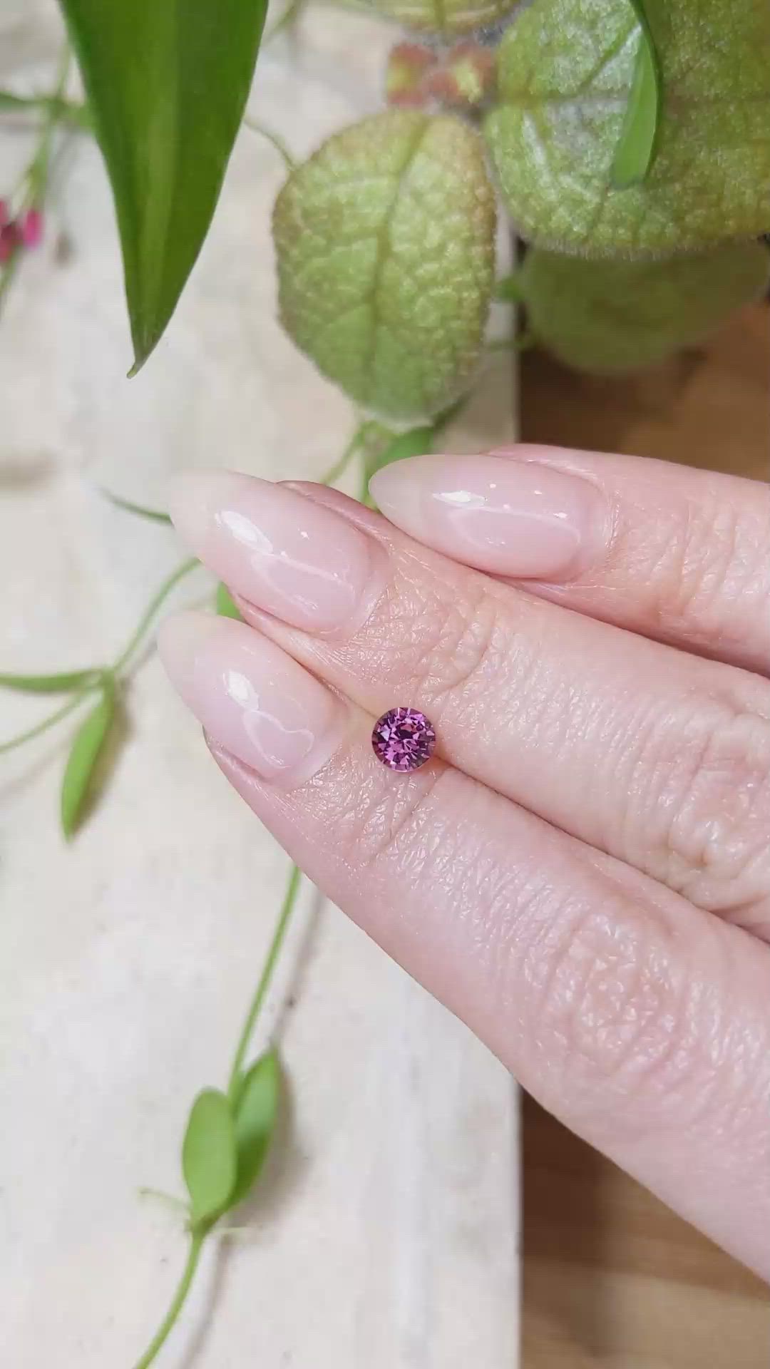 0.59 Ct. Garnet from Ceylon (Sri Lanka) Size Video