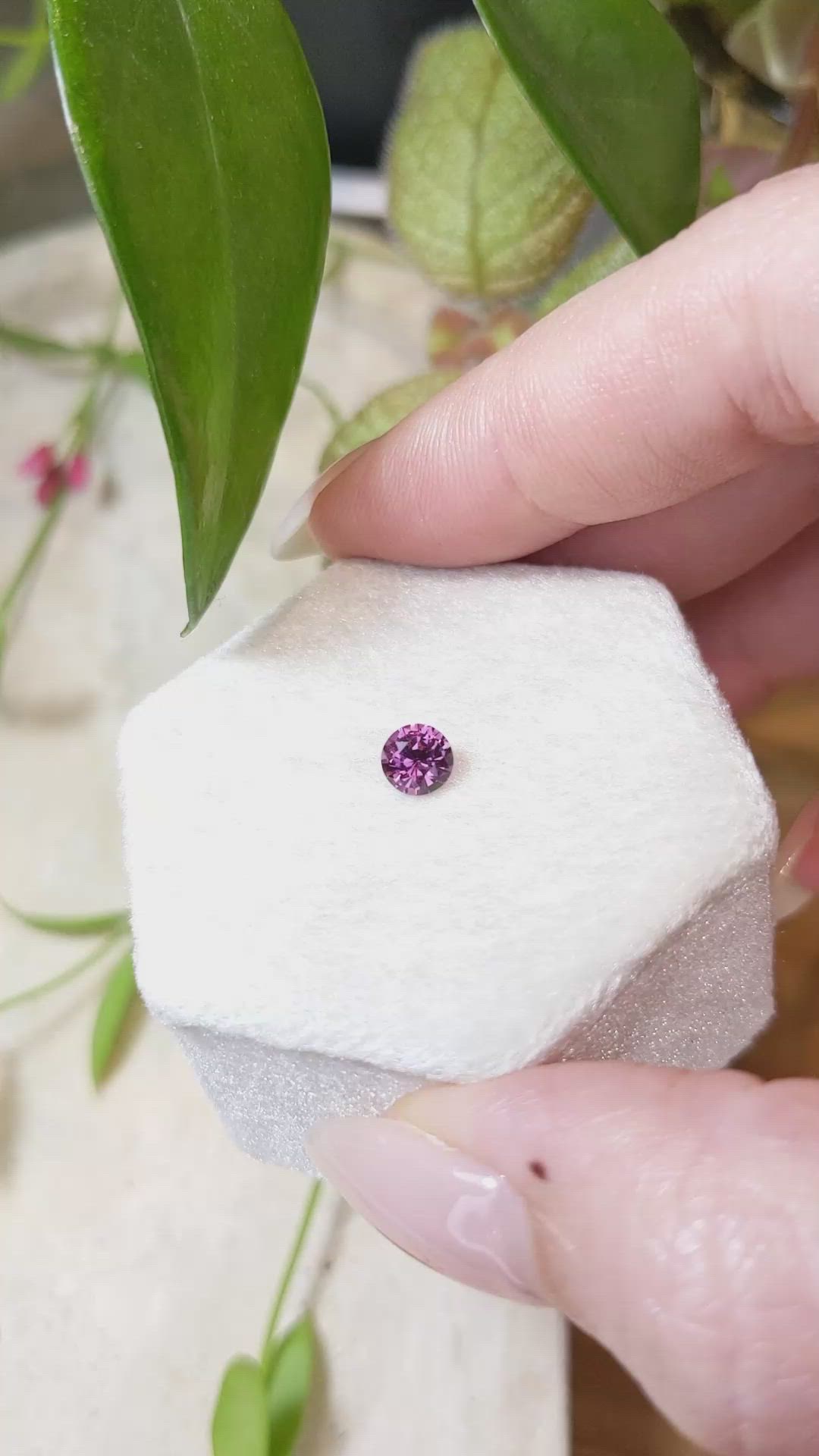 0.59 Ct. Garnet from Ceylon (Sri Lanka) Size Video