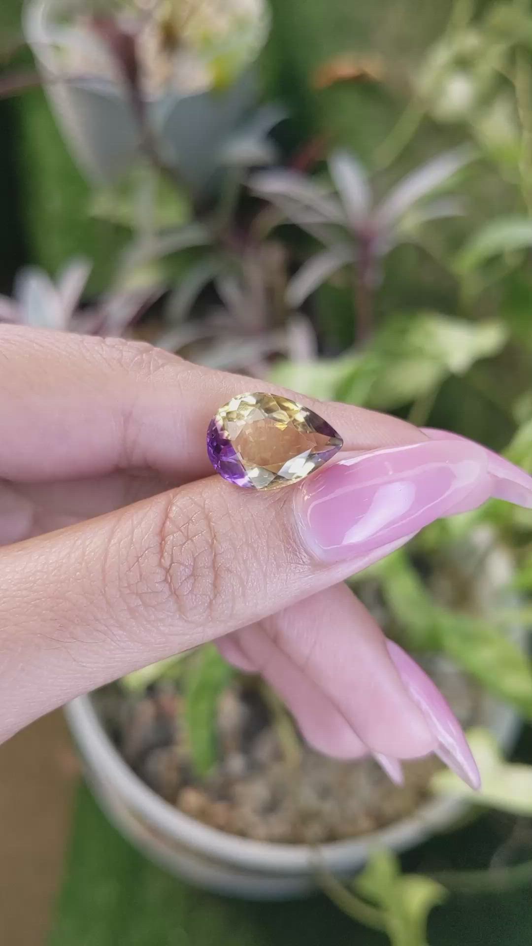 5.89 Ct. Ametrine from Madagascar Size Video