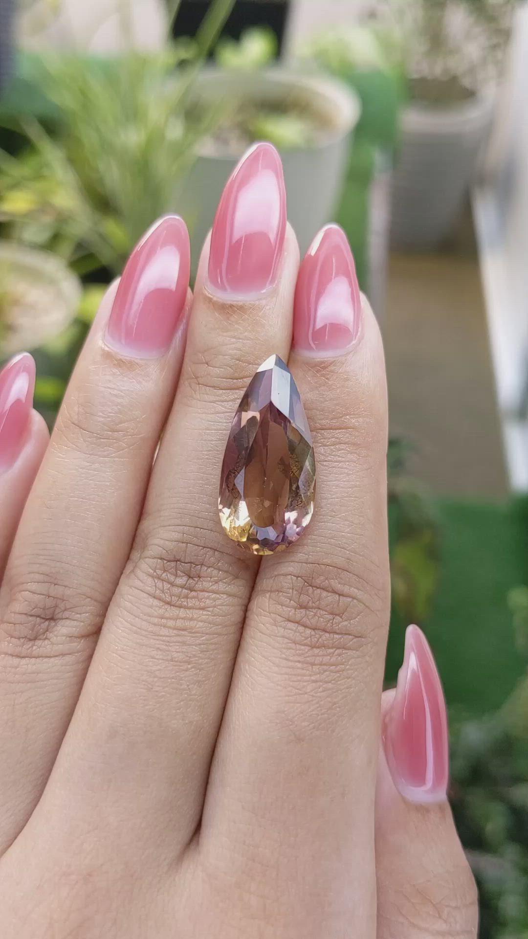 11.82 Ct. Ametrine from Madagascar Size Video