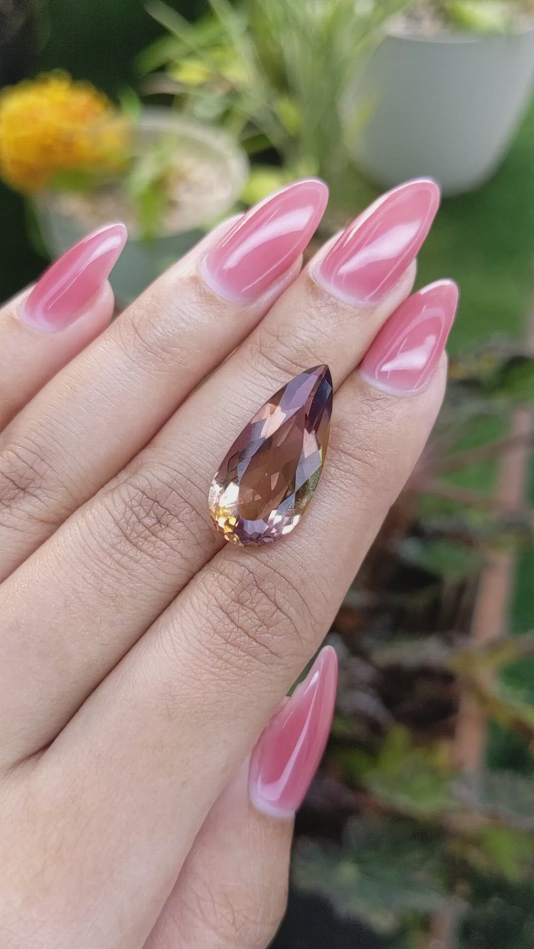 11.82 Ct. Ametrine from Madagascar Size Video