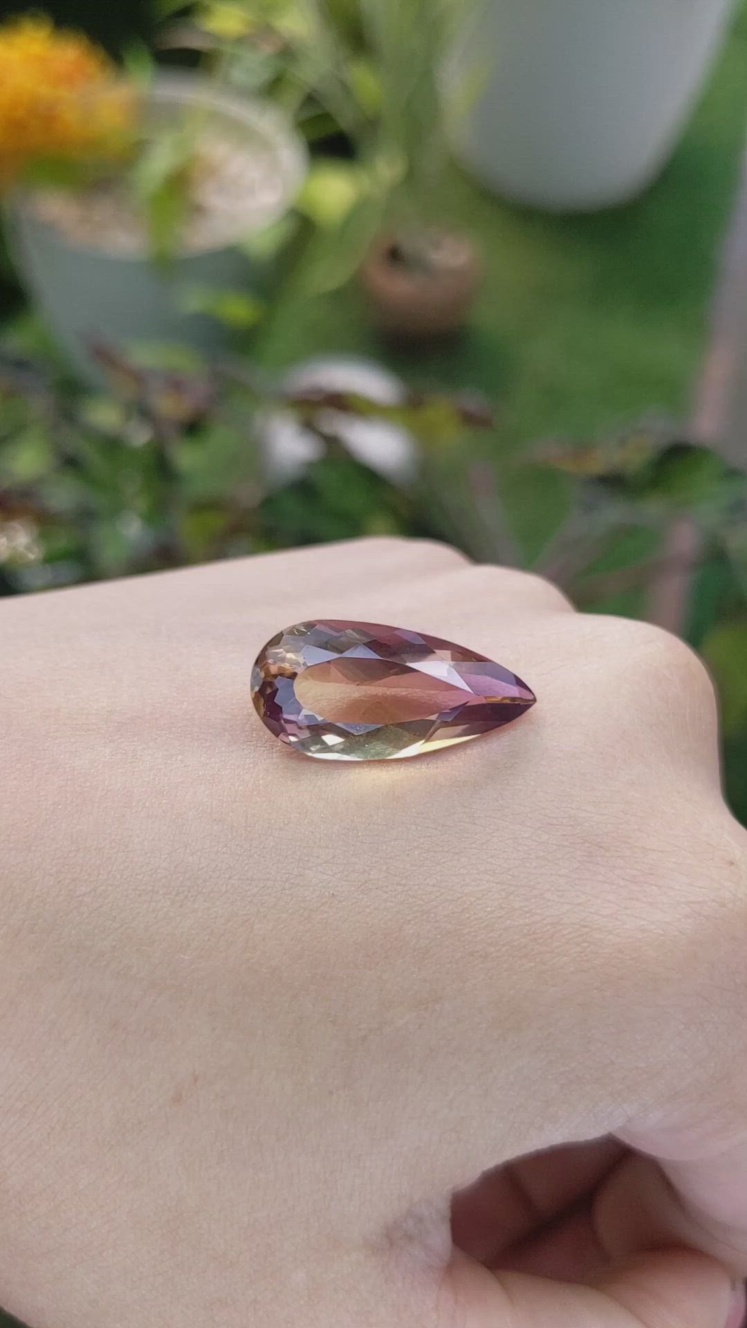 11.82 Ct. Ametrine from Madagascar Size Video