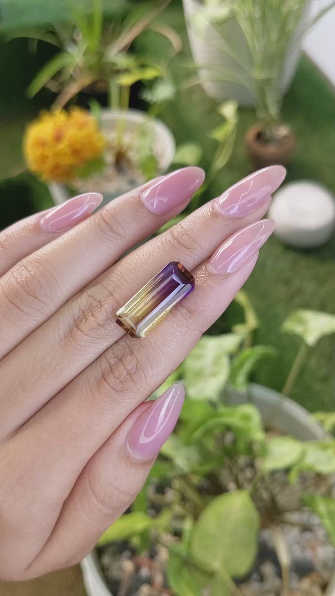 8.21 Ct. Ametrine from Madagascar Size Video