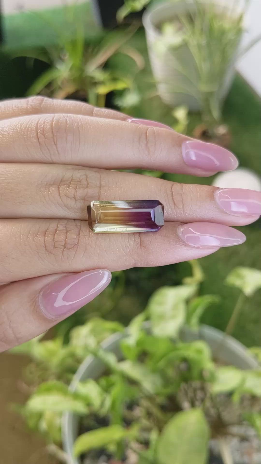 8.21 Ct. Ametrine from Madagascar Size Video