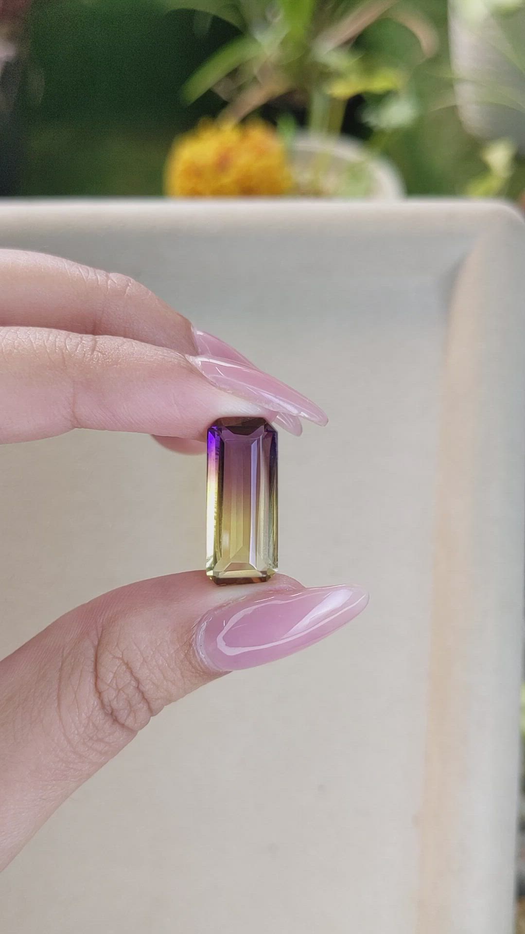 8.21 Ct. Ametrine from Madagascar Size Video
