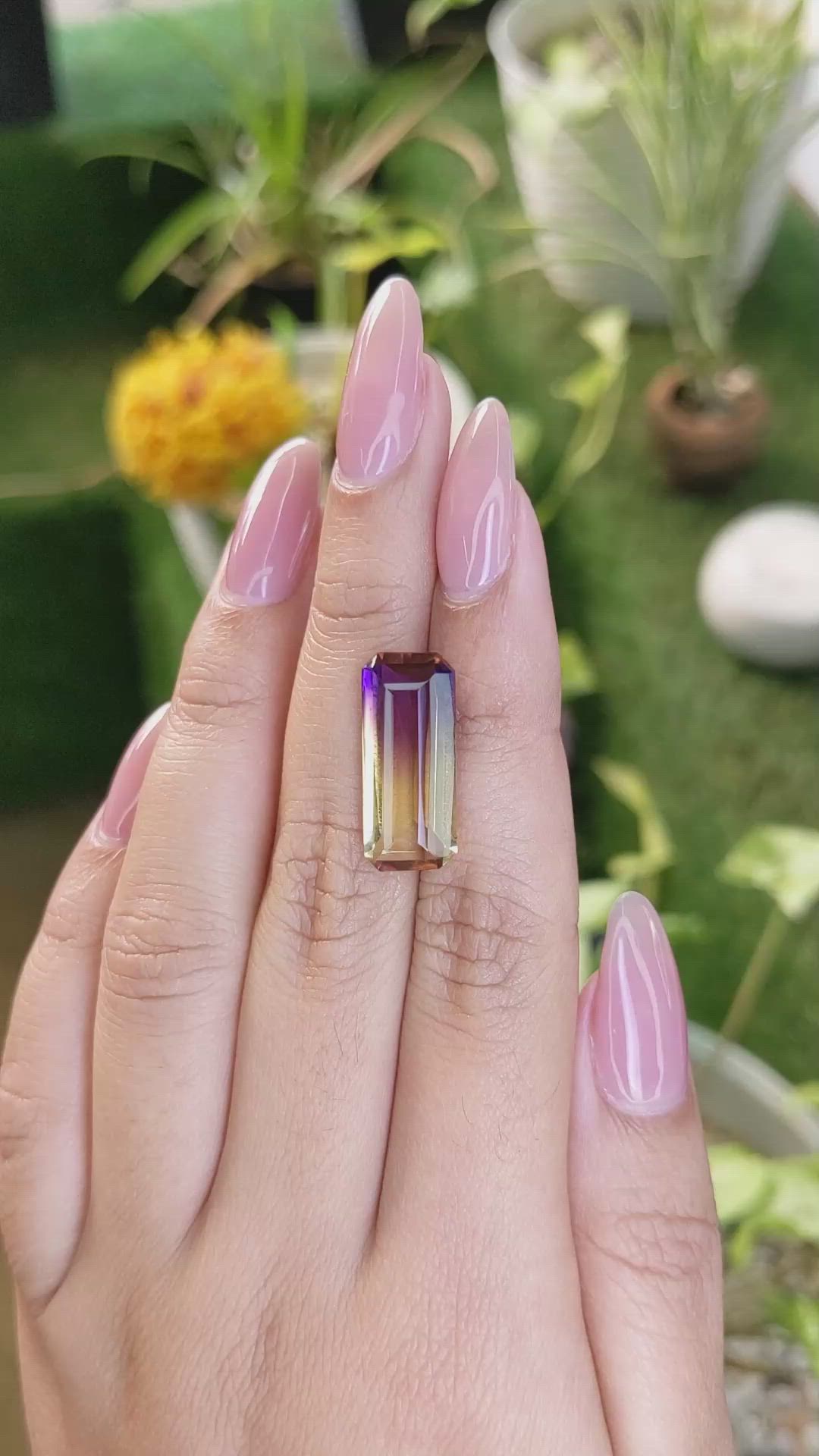 8.21 Ct. Ametrine from Madagascar Size Video