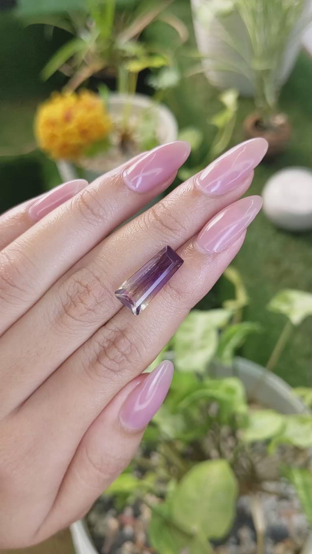 6.81 Ct. Ametrine from Madagascar Size Video