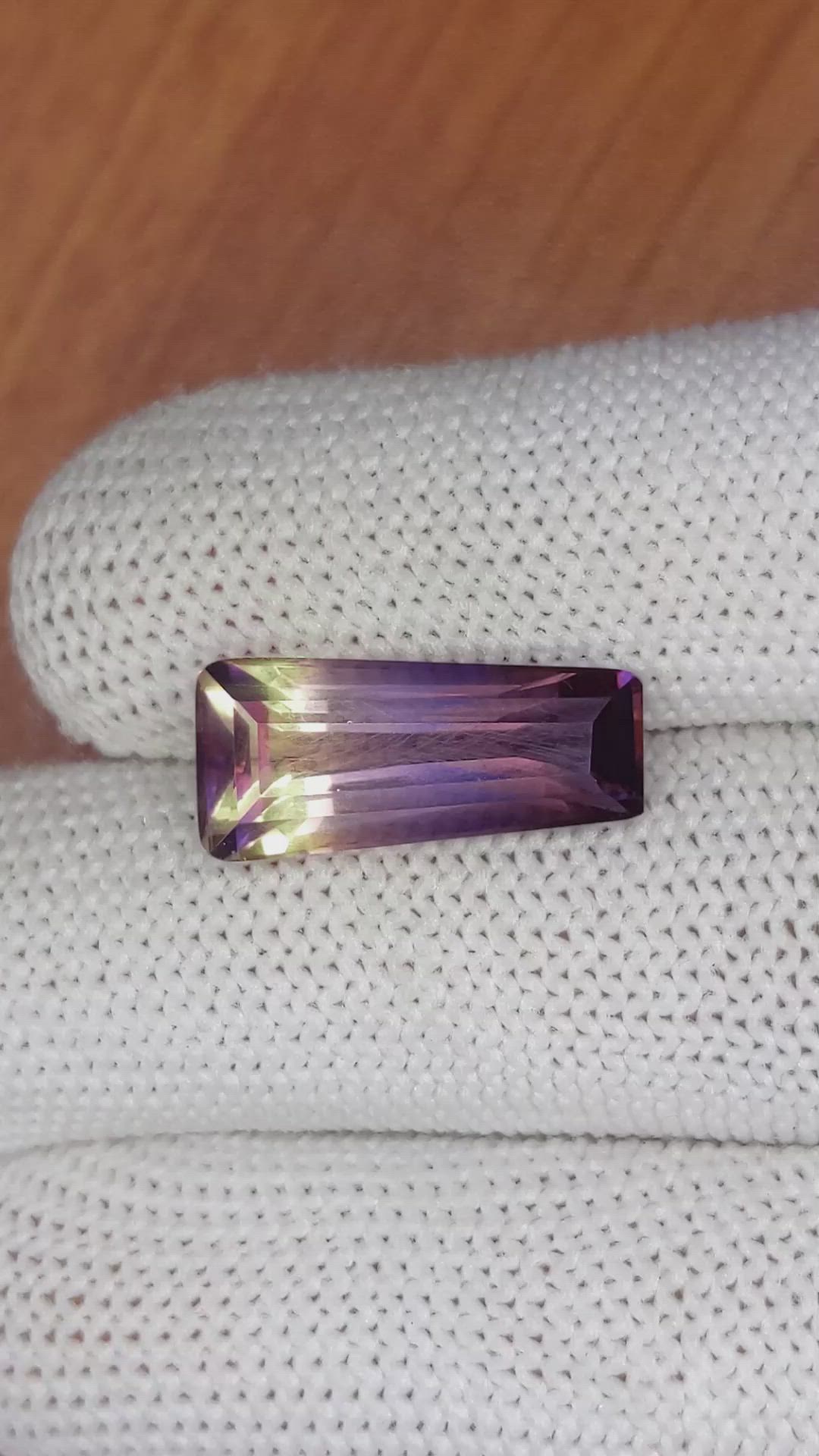6.81 Ct. Ametrine from Madagascar Size Video