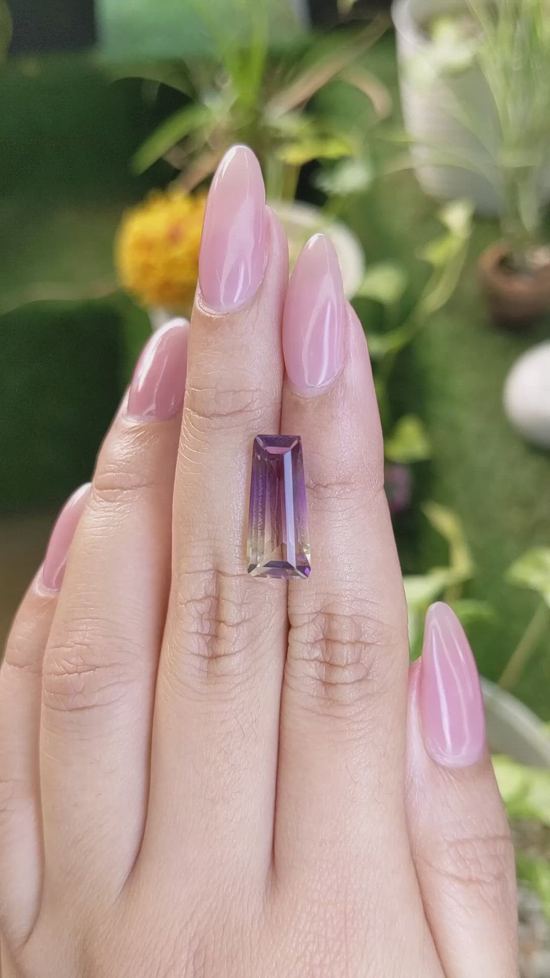 6.81 Ct. Ametrine from Madagascar Size Video