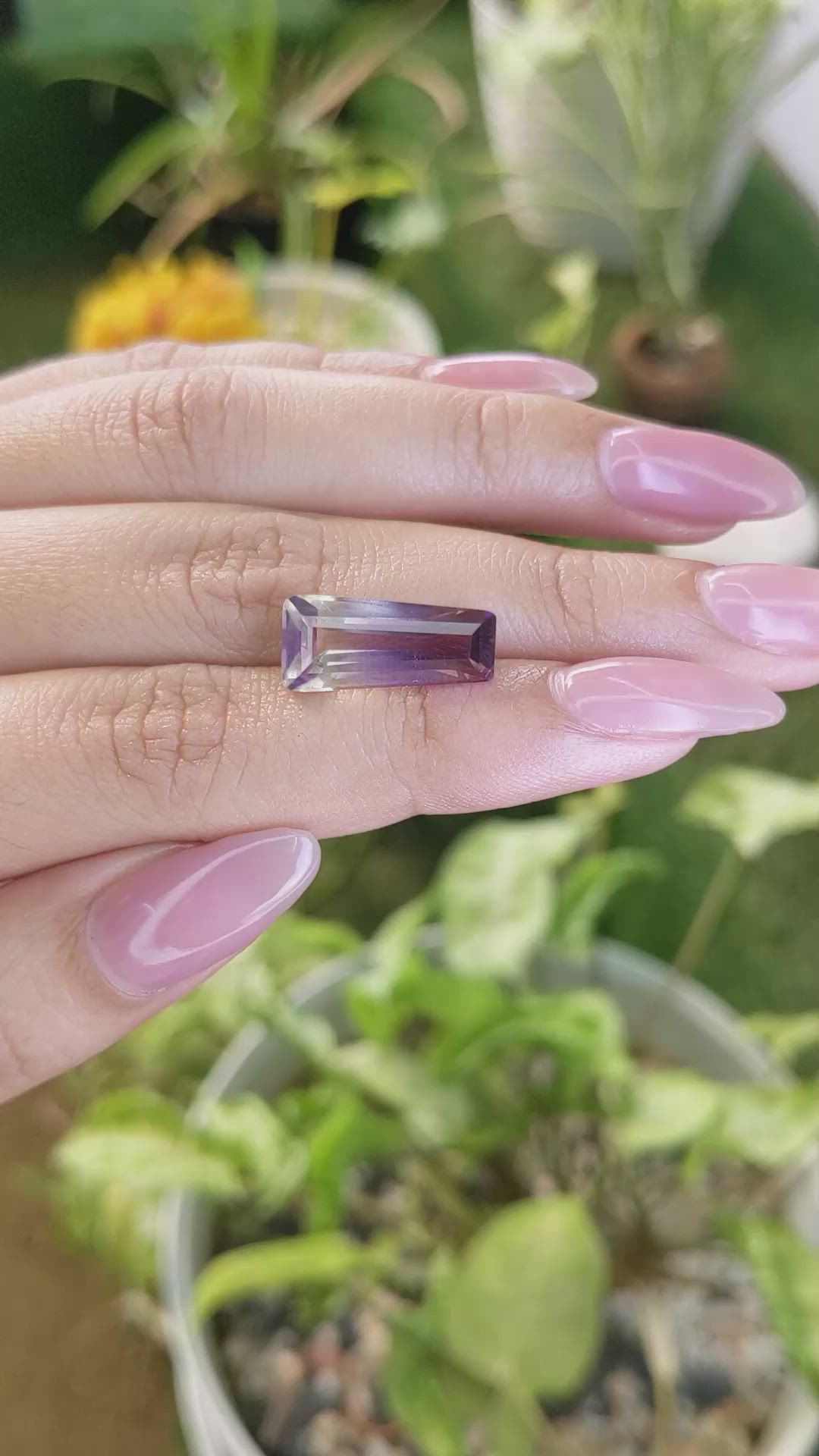 6.81 Ct. Ametrine from Madagascar Size Video