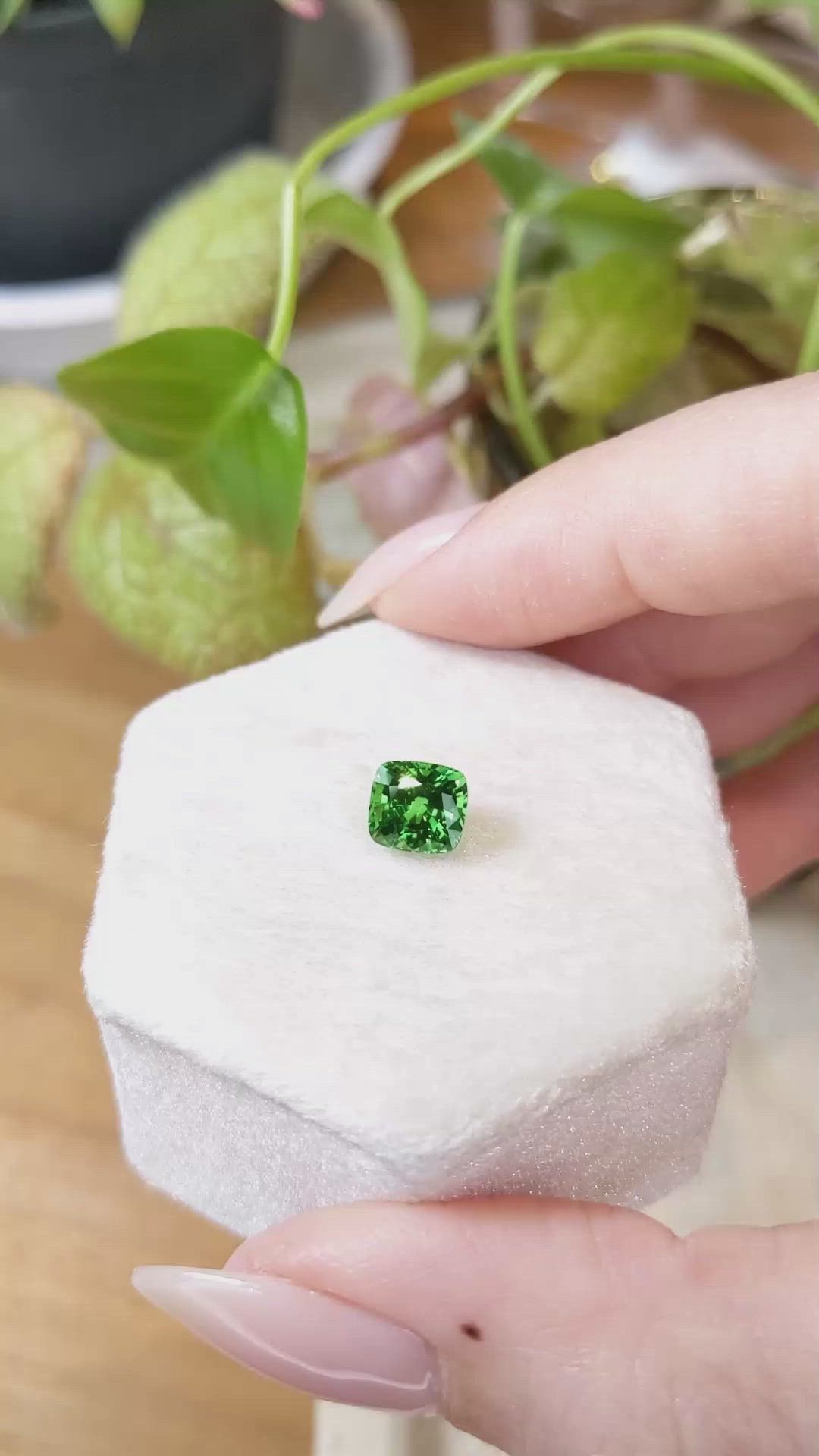 1.85 Ct. Tsavorite Garnet from Tanzania Size Video