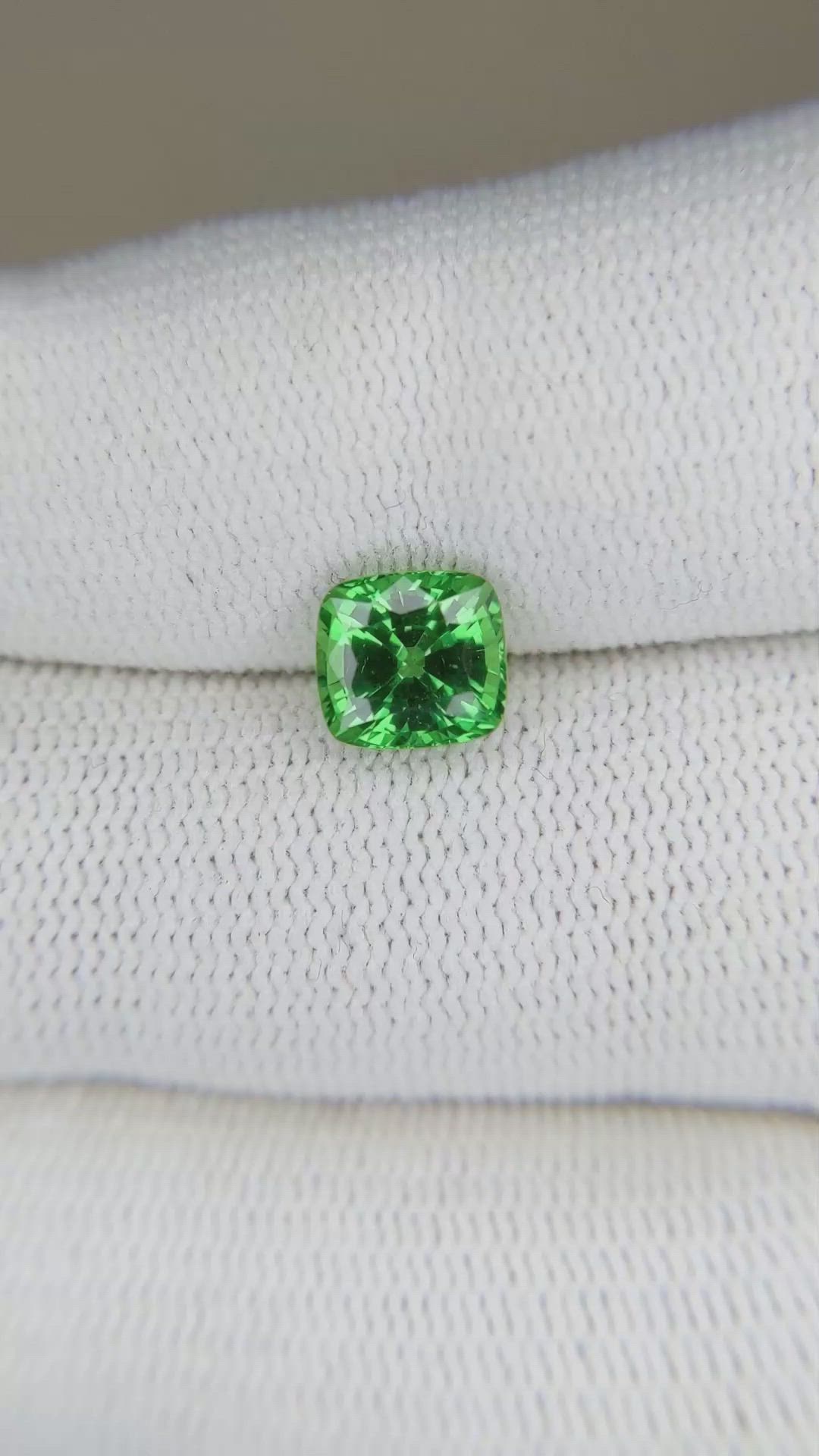 1.85 Ct. Tsavorite Garnet from Tanzania Size Video