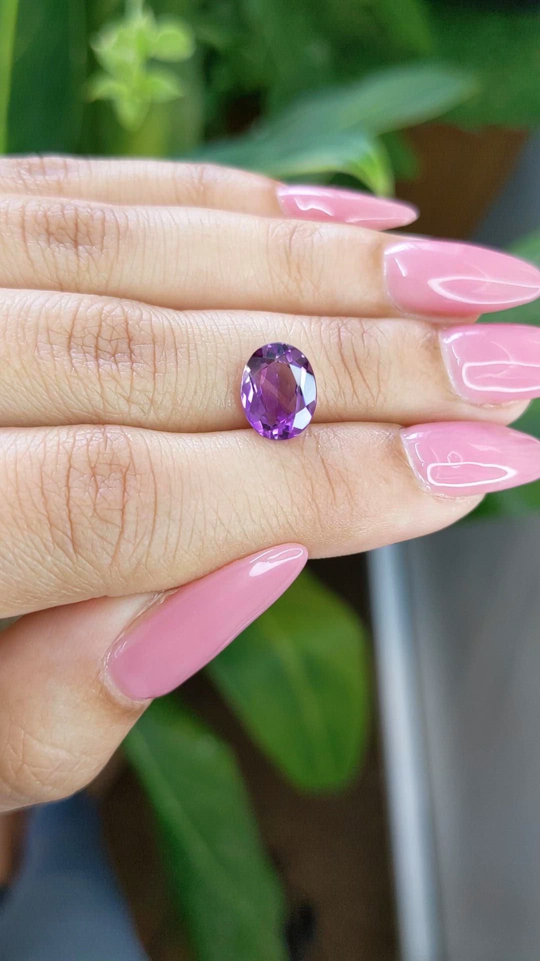 2.12 Ct. Amethyst from Brazil Size Video