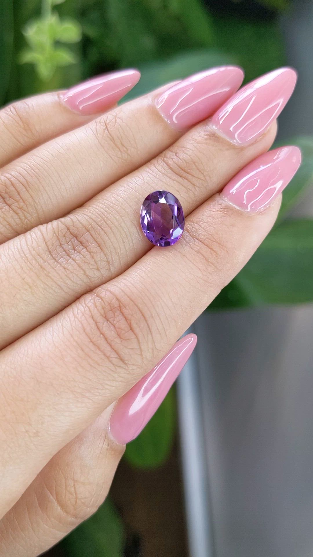 2.12 Ct. Amethyst from Brazil Size Video