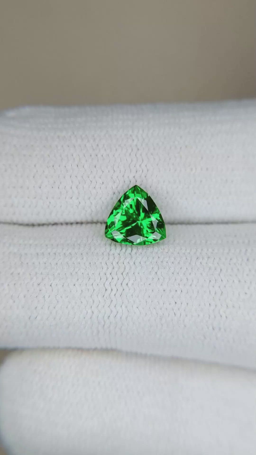 1.30 Ct. Tsavorite Garnet from Tanzania Size Video
