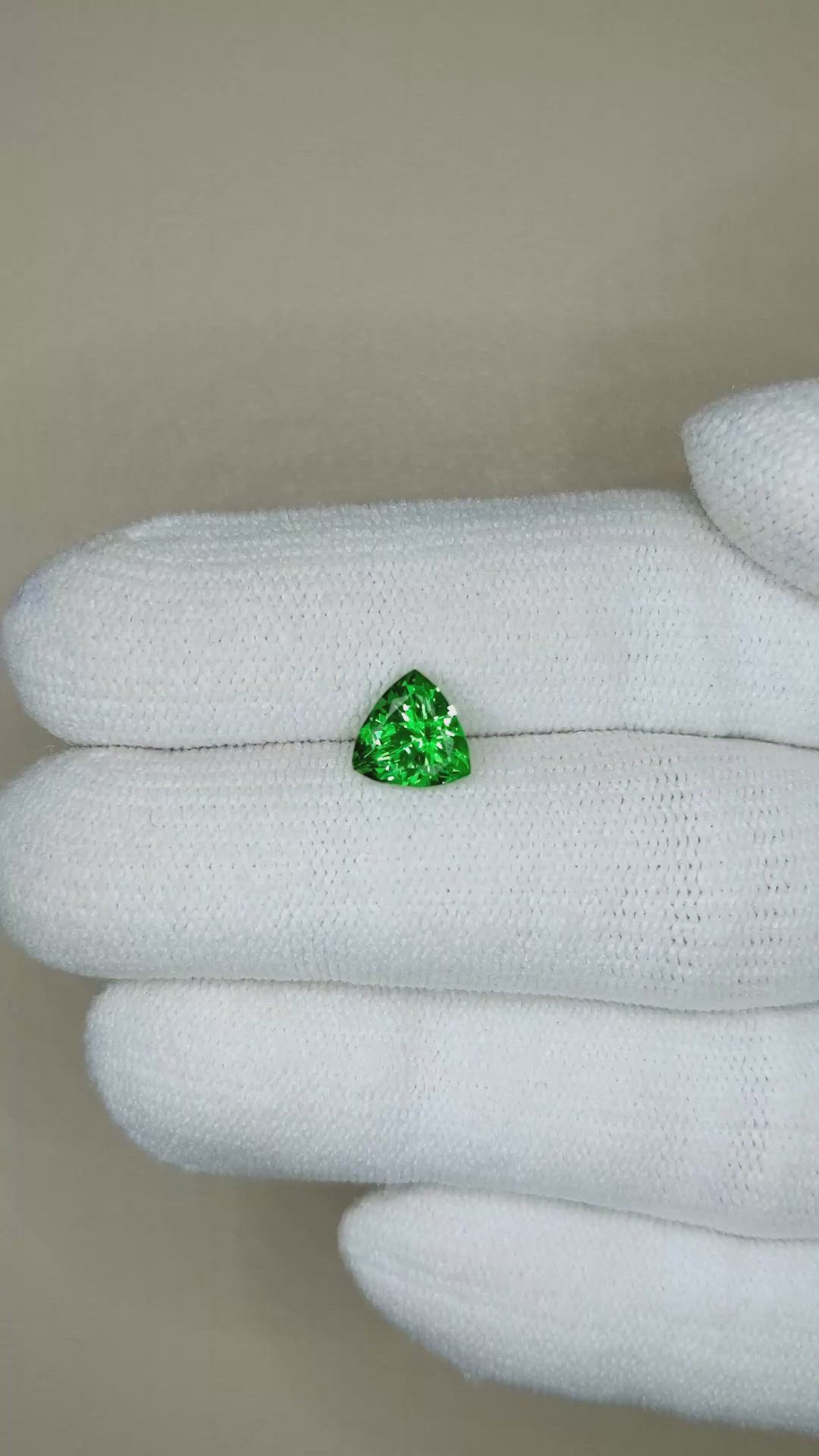 1.30 Ct. Tsavorite Garnet from Tanzania Size Video