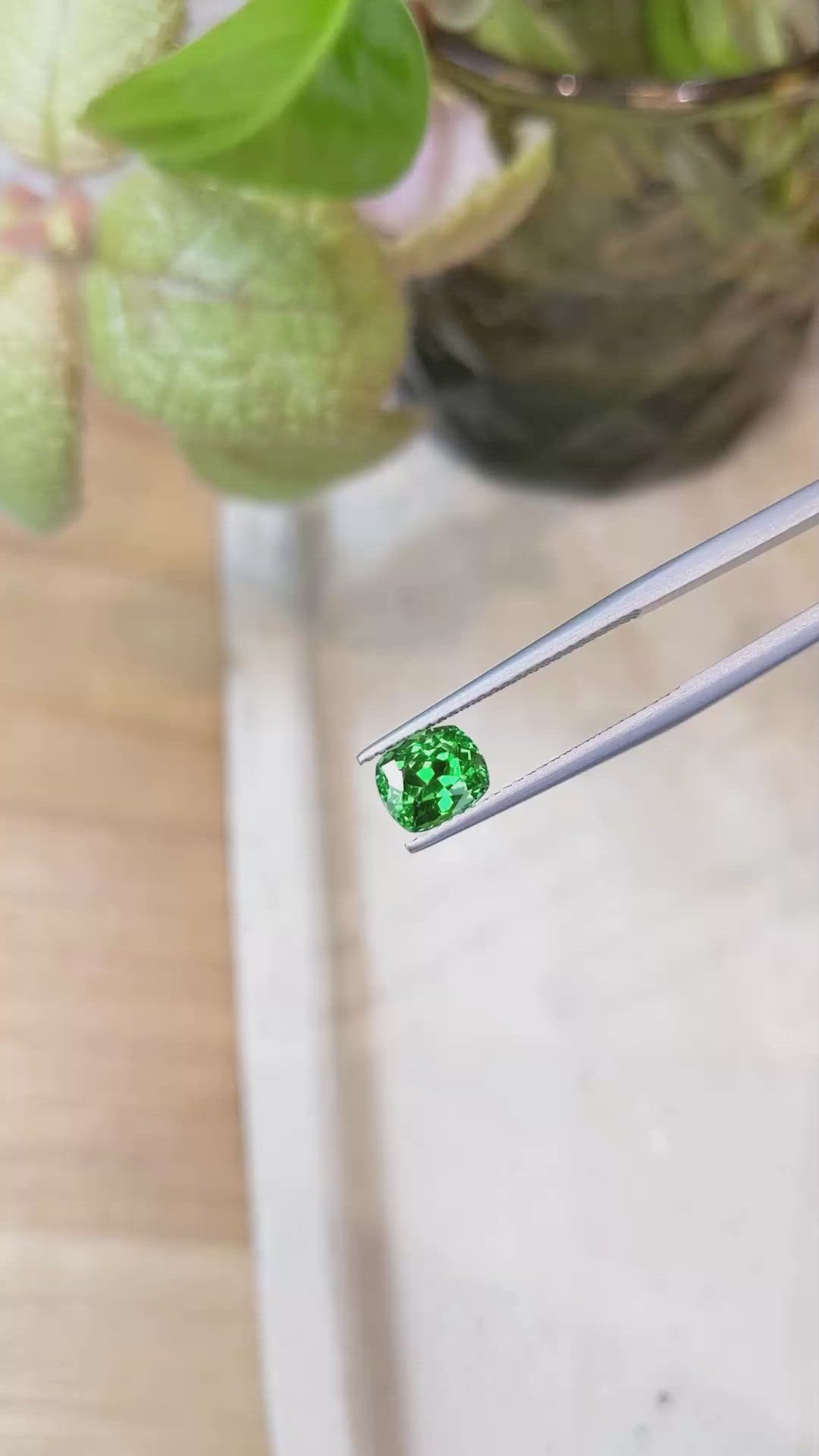 1.70 Ct. Tsavorite Garnet from Tanzania Size Video