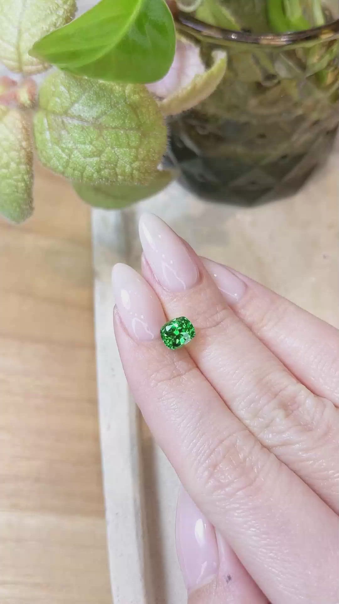 1.70 Ct. Tsavorite Garnet from Tanzania Size Video