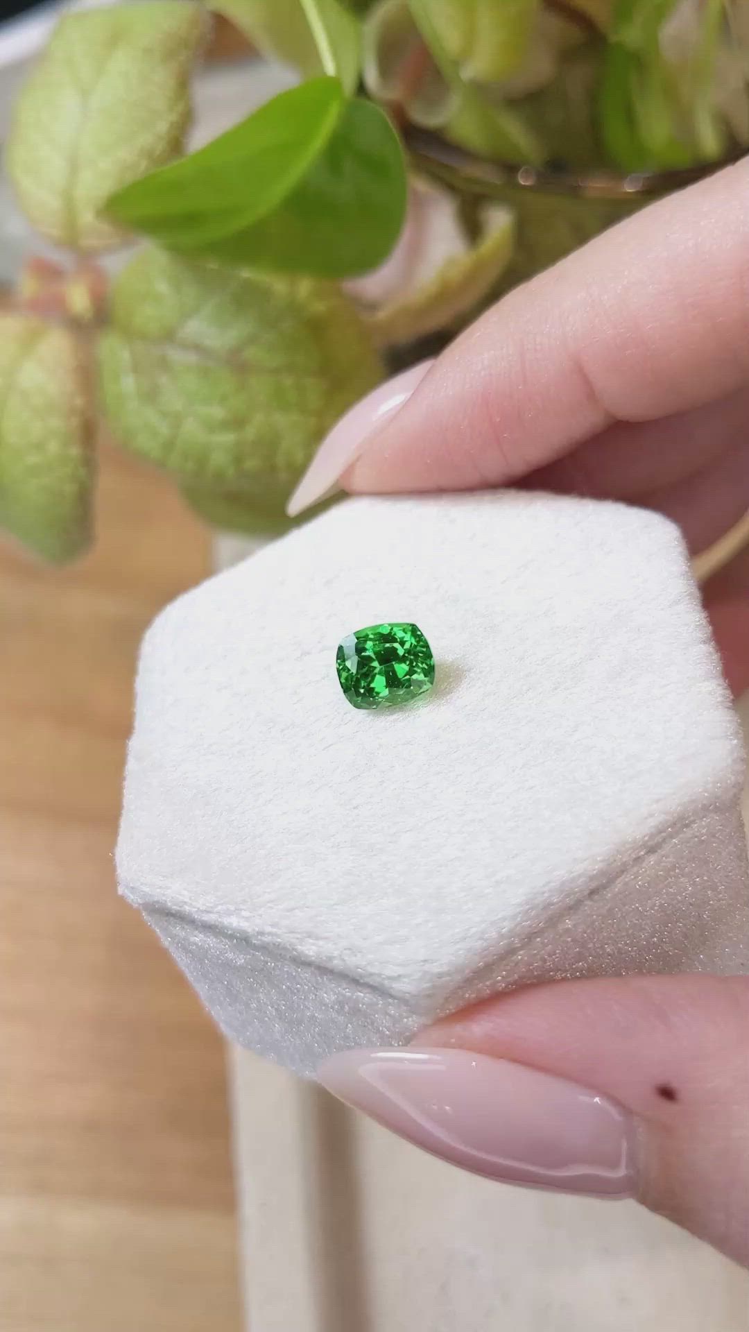 1.70 Ct. Tsavorite Garnet from Tanzania Size Video