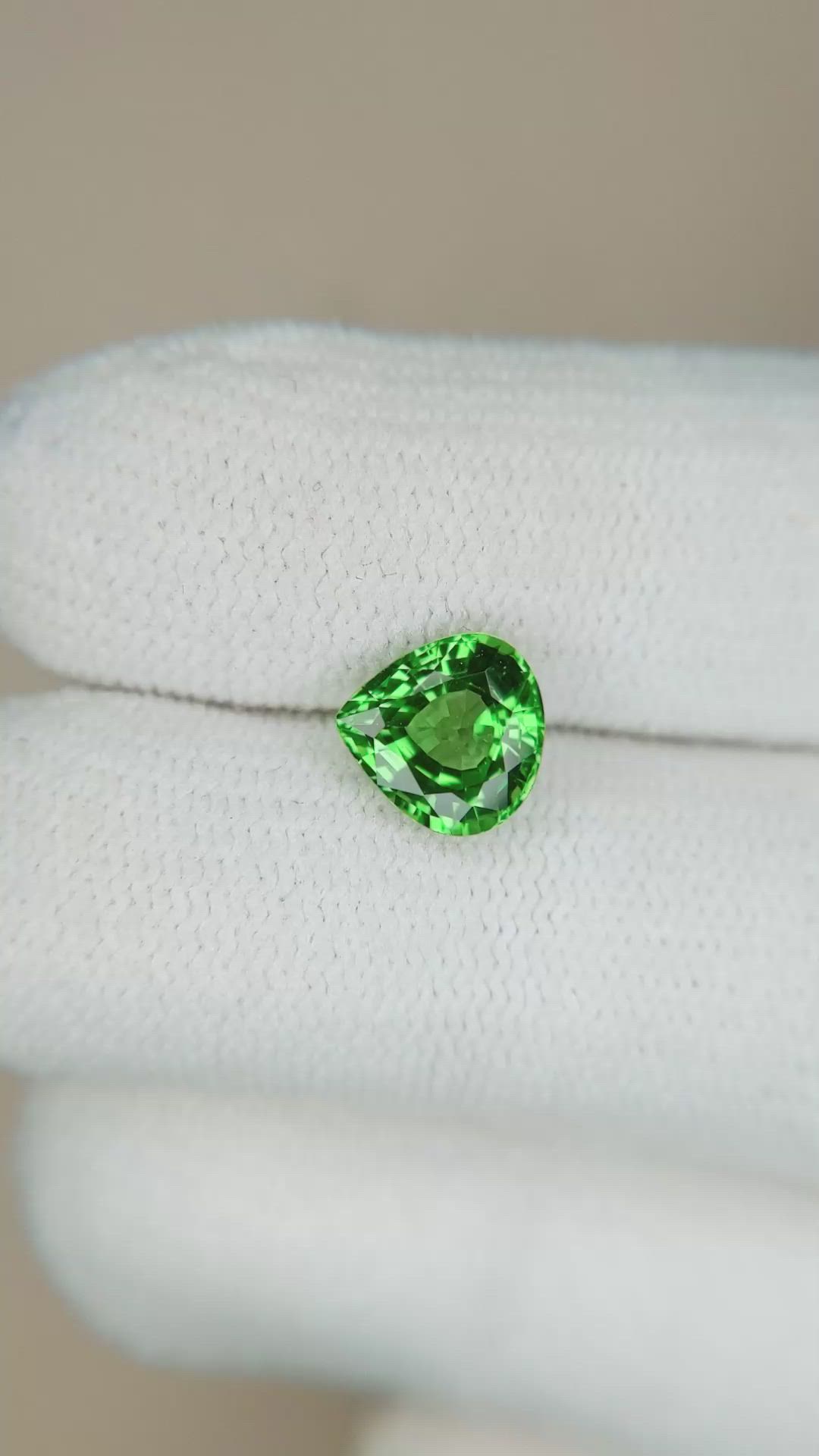 1.72 Ct. Tsavorite Garnet from Tanzania Size Video