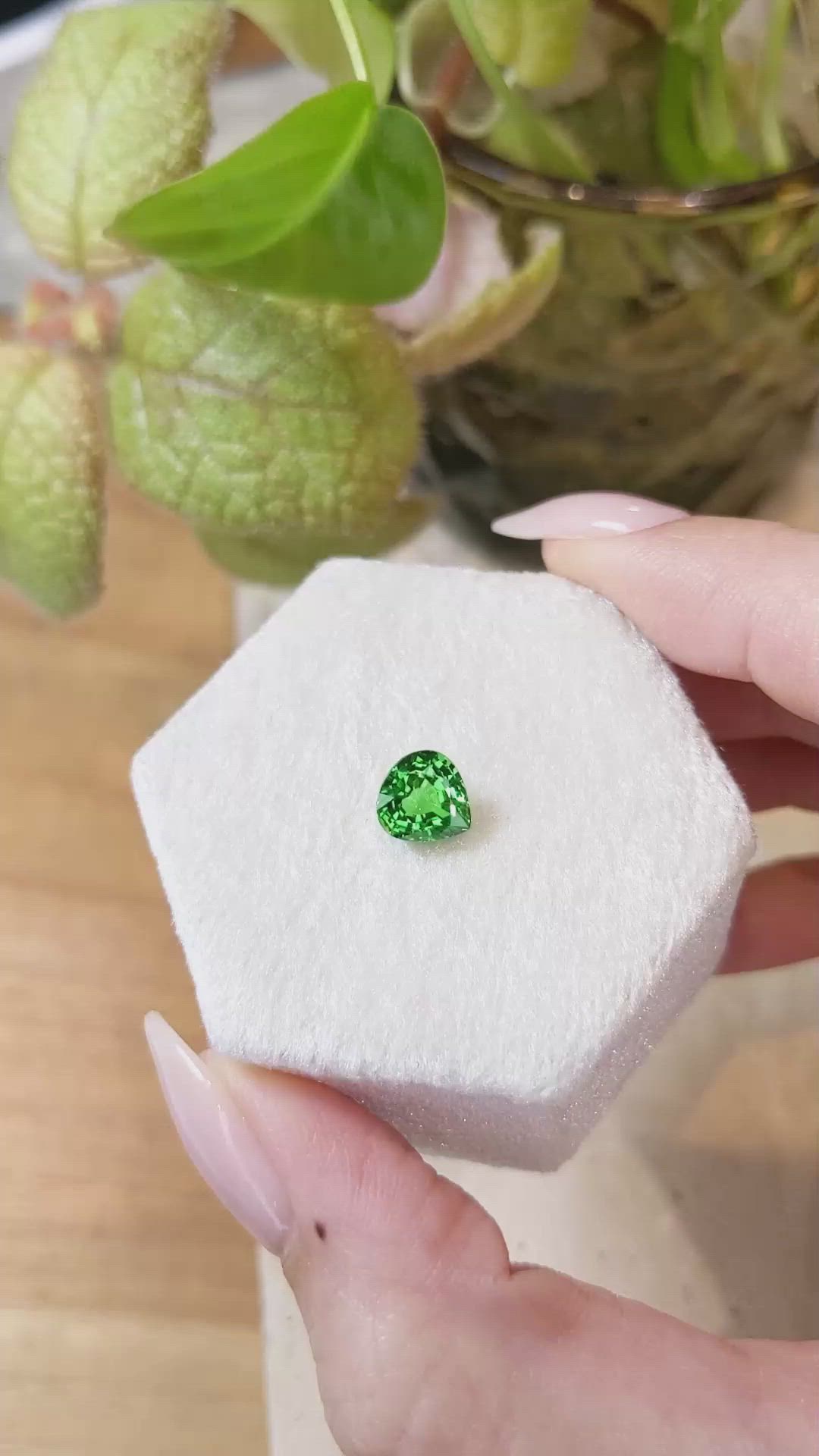 1.72 Ct. Tsavorite Garnet from Tanzania Size Video