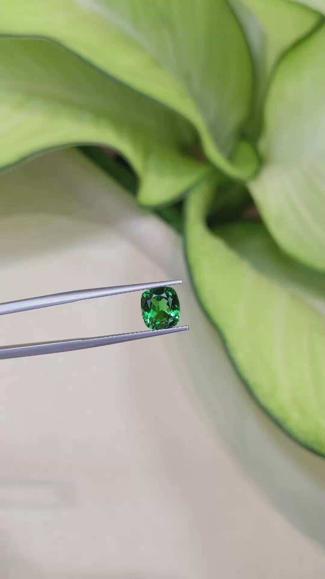 2.61 Ct. Tsavorite Garnet from Tanzania Size Video