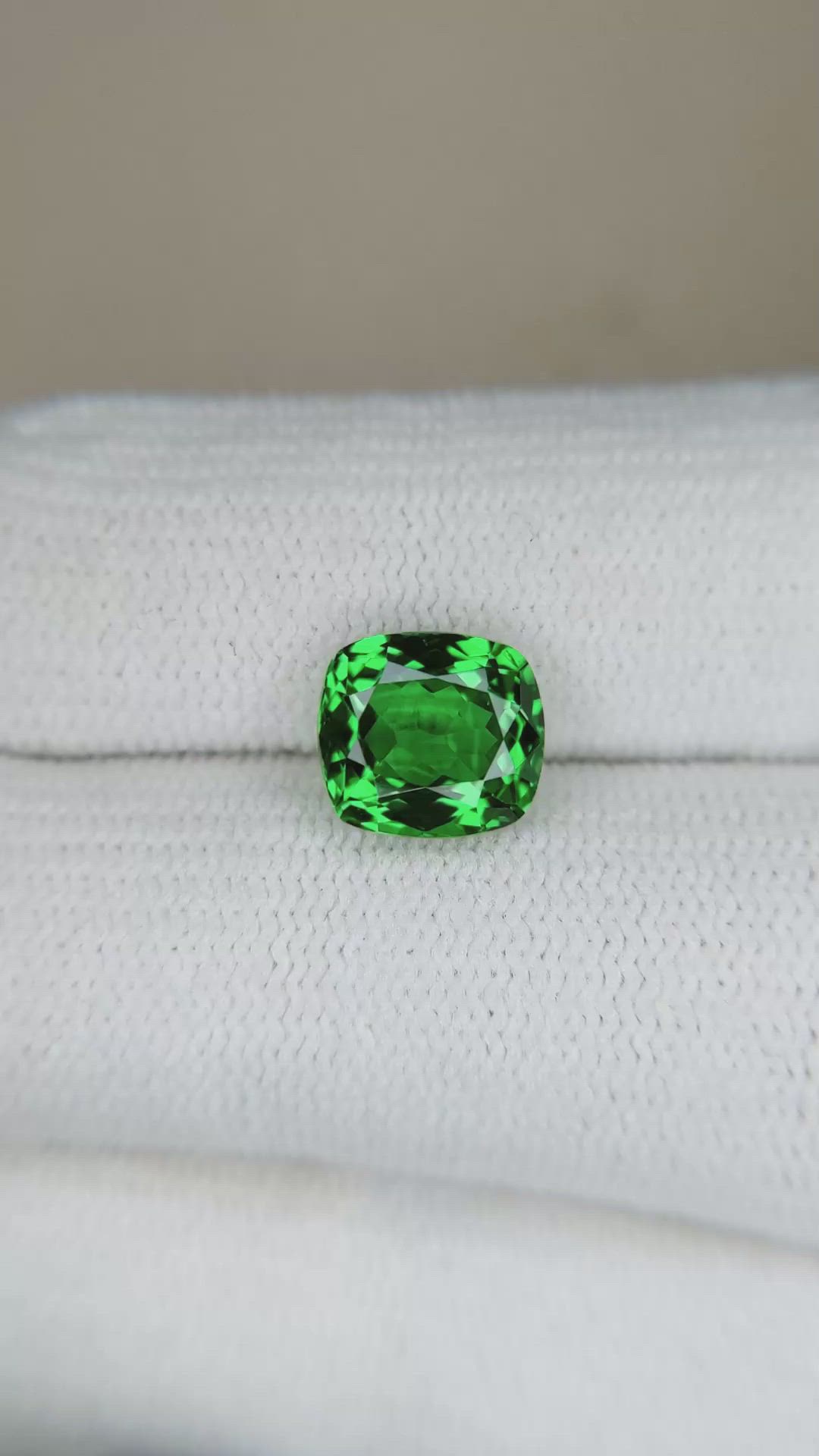 2.61 Ct. Tsavorite Garnet from Tanzania Size Video
