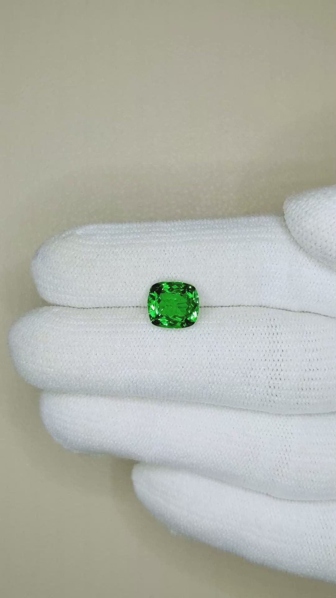 2.61 Ct. Tsavorite Garnet from Tanzania Size Video