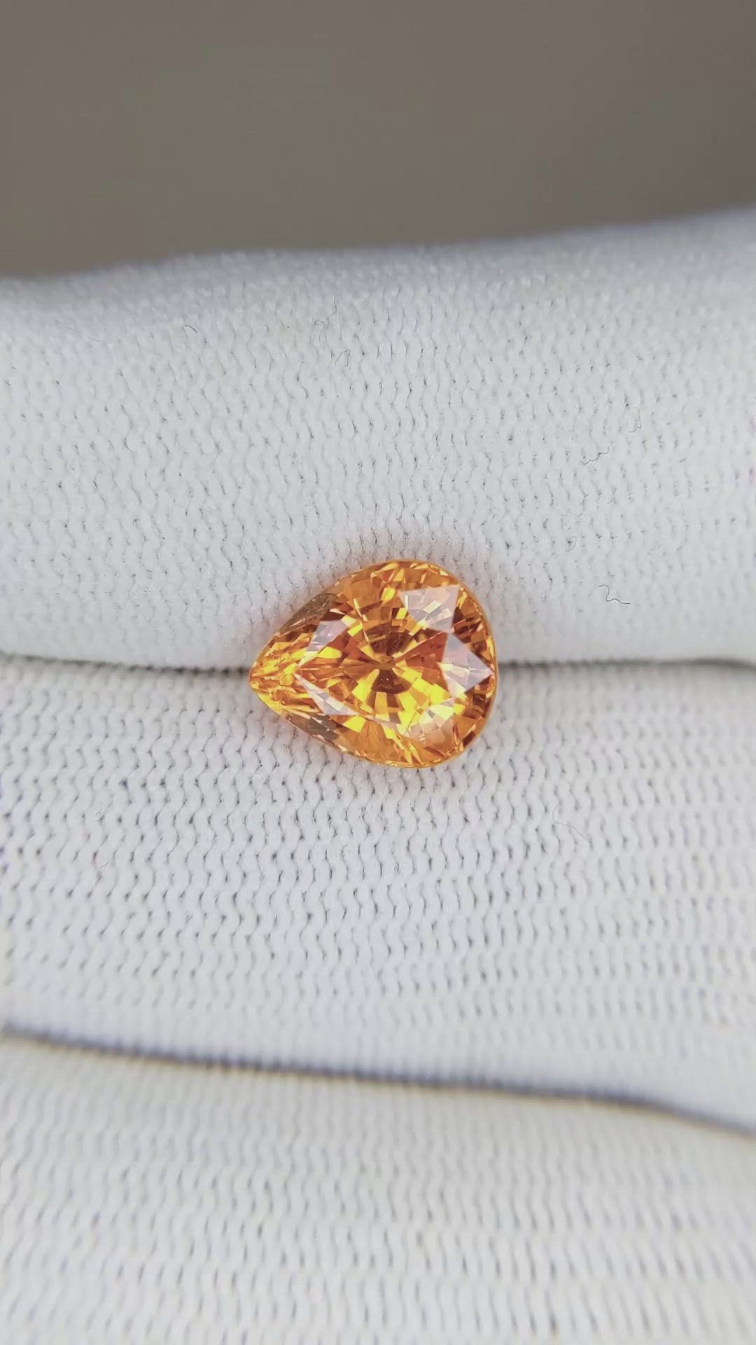 4.10 Ct. Spessartite Garnet from Ceylon (Sri Lanka) Size Video