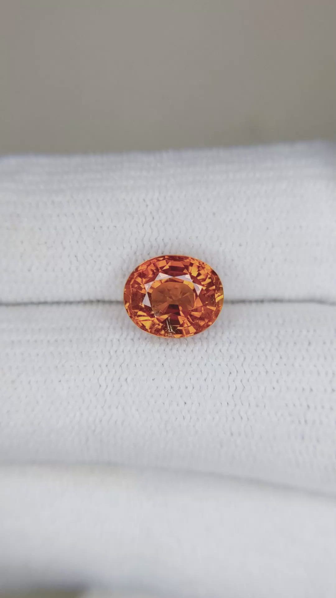 3.14 Ct. Spessartite Garnet from Ceylon (Sri Lanka) Size Video