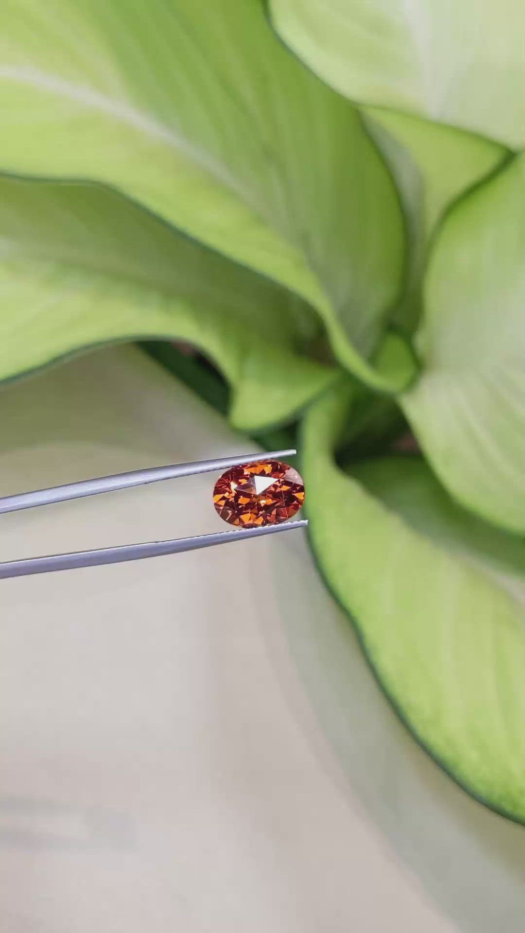 6.24 Ct. Spessartite Garnet from Ceylon (Sri Lanka) Size Video