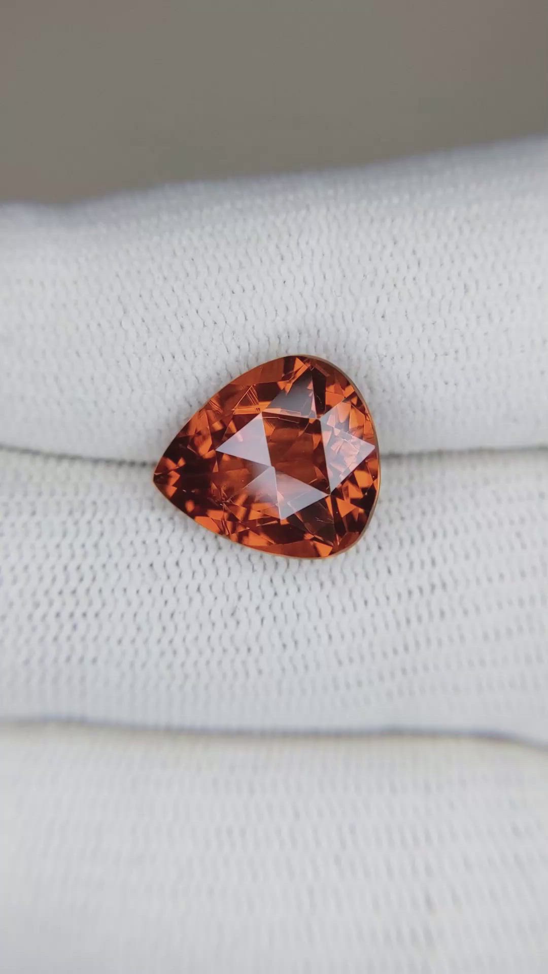 8.18 Ct. Spessartite Garnet from Ceylon (Sri Lanka) Size Video