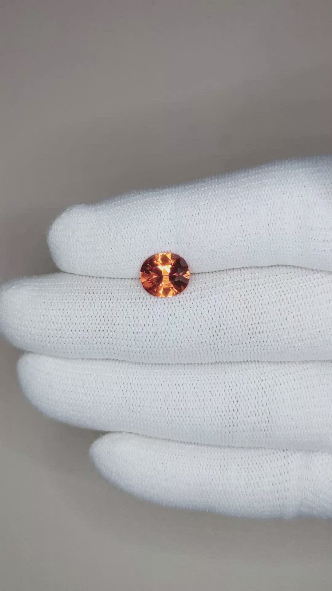 2.86 Ct. Spessartite Garnet from Ceylon (Sri Lanka) Size Video