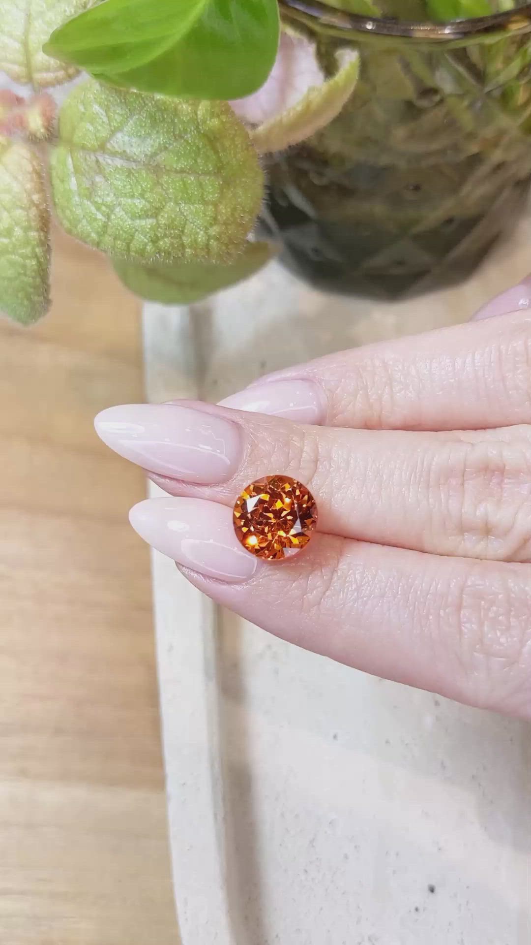 6.93 Ct. Spessartite Garnet from Ceylon (Sri Lanka) Size Video